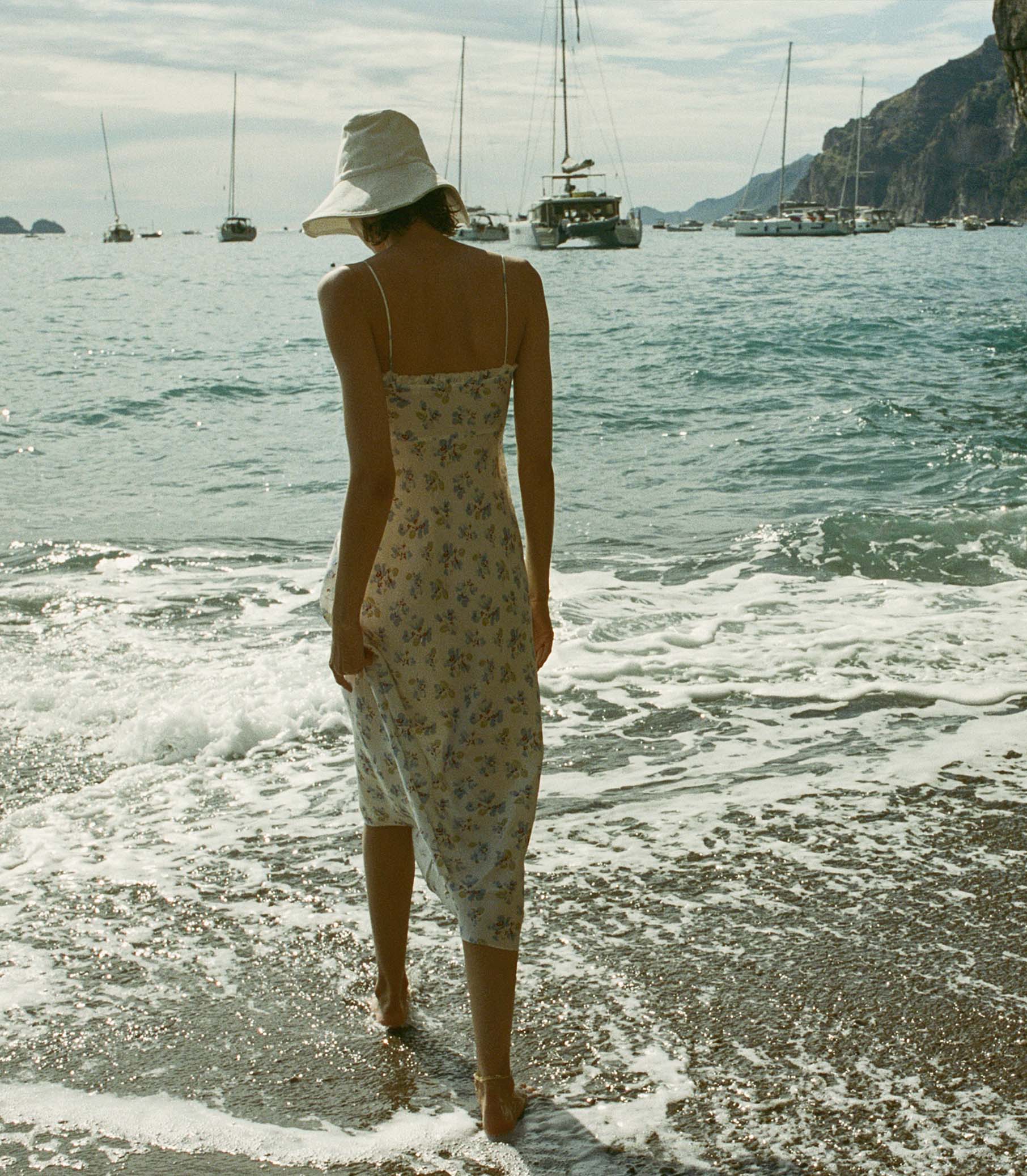 SANDIA DRESS -- BLEU FROLICKING FLORAL view 2