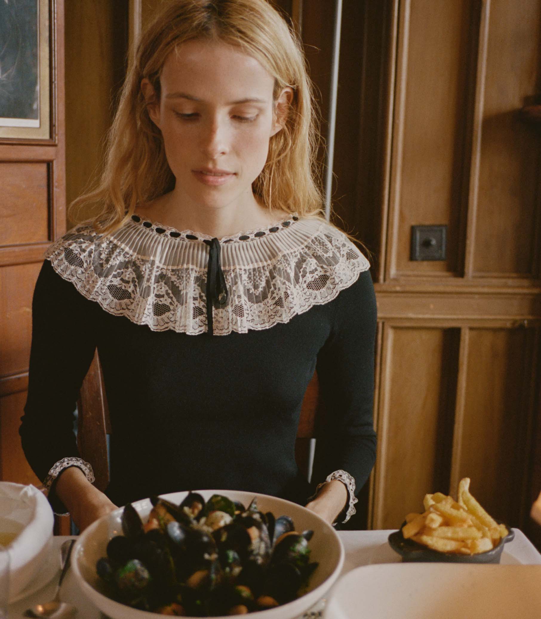 SANDRINE DRESS -- BLACK view 3