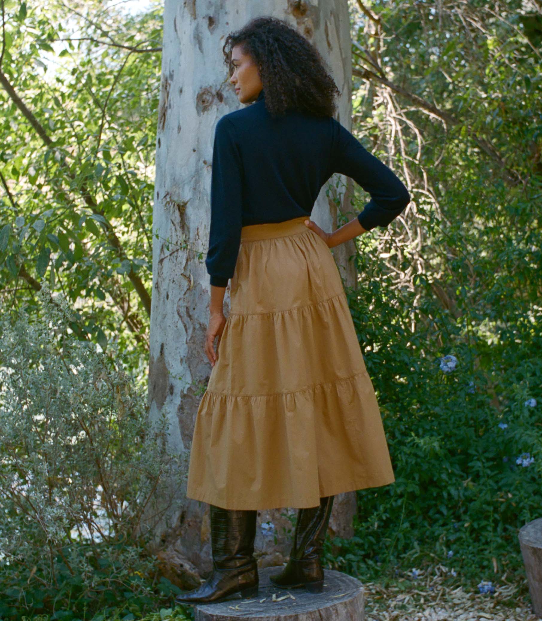 SANREMO SKIRT -- CORIANDER view 3