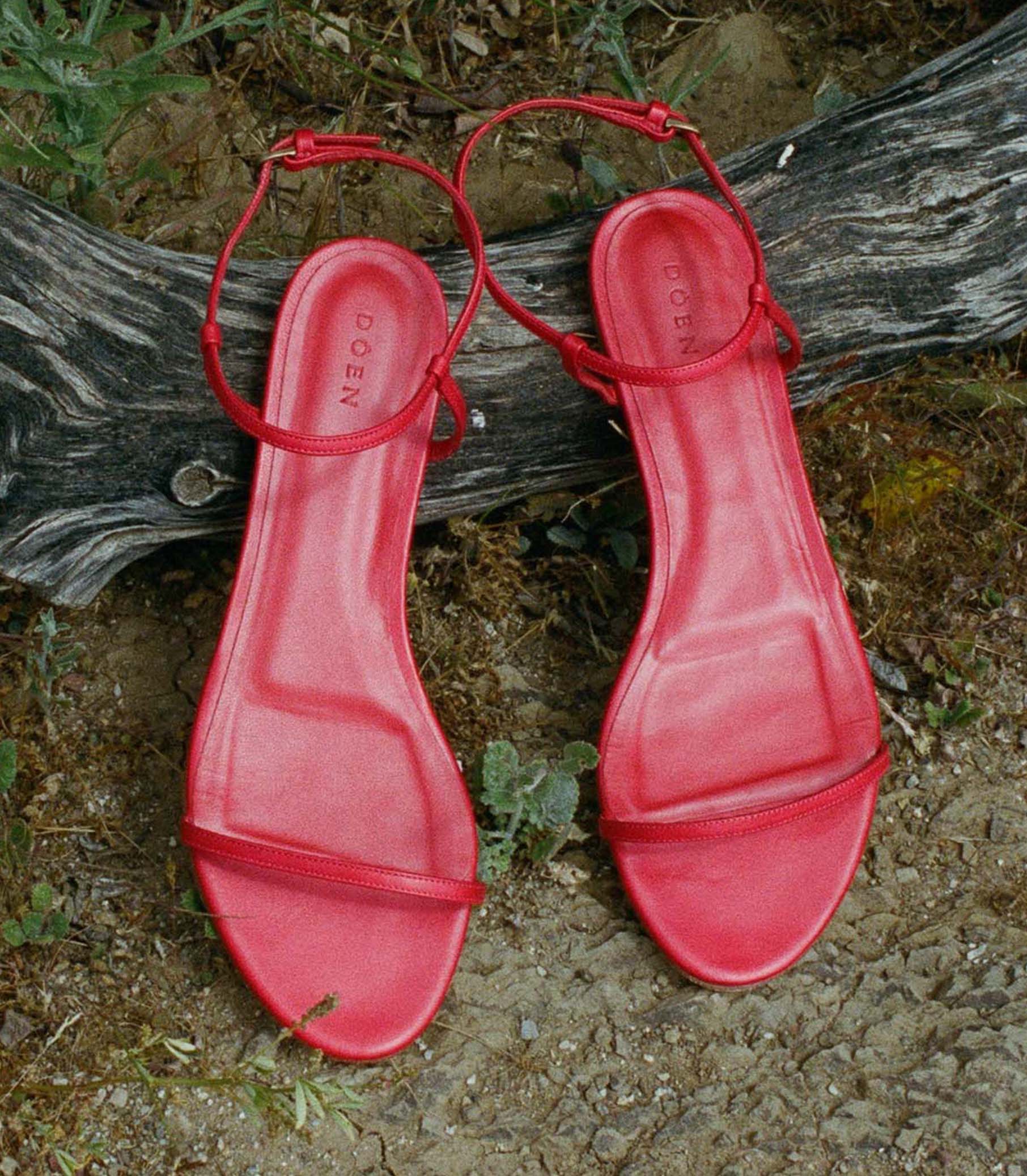 SARTENE SANDAL -- RED NAPPA view 3