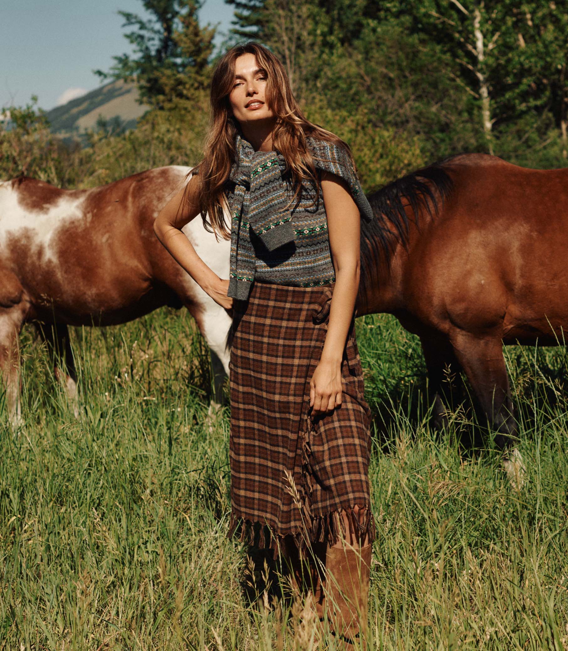 SASKIA SKIRT -- CORNWALL PLAID view 1