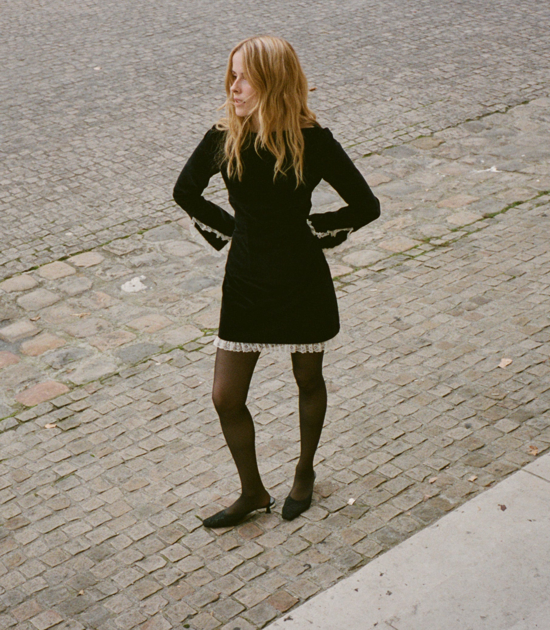 SAVINE DRESS -- BLACK view 6