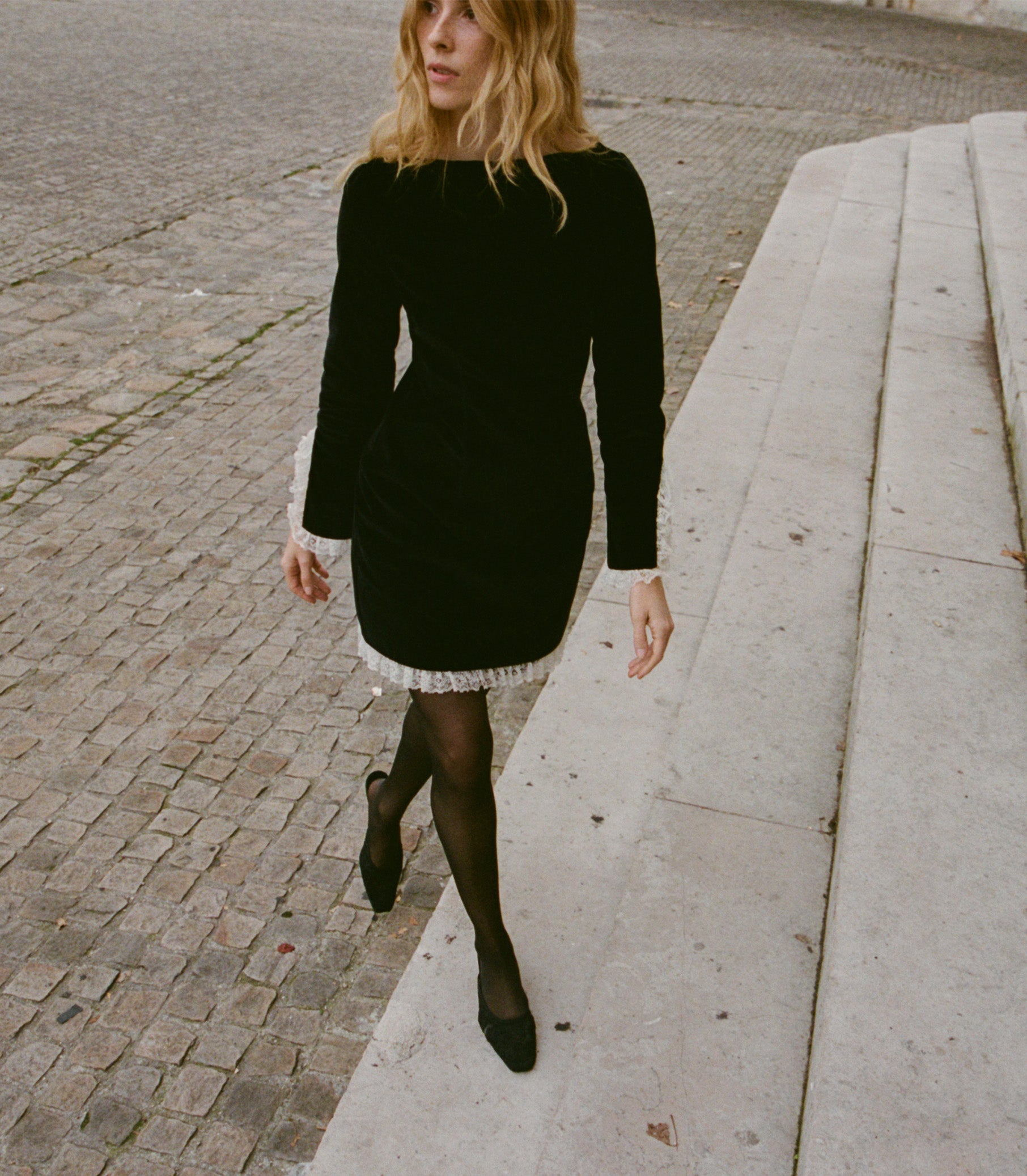 SAVINE DRESS -- BLACK view 5