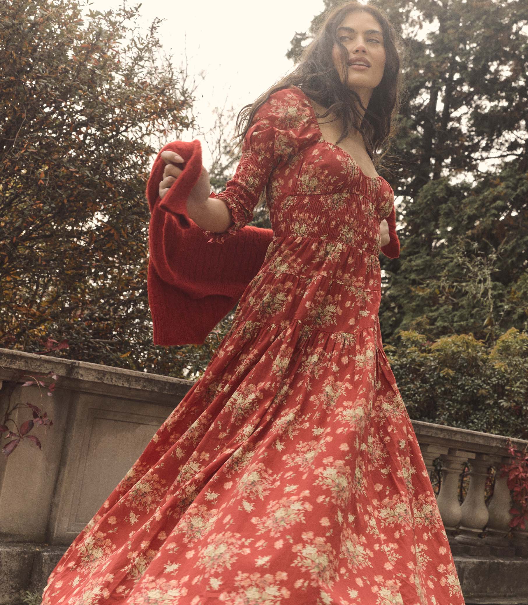 Seraphina Dress - Rosso Lantana Floral | DEN Rosso Lantana Floral / XXS Seraphina Dress - Rosso Lantana Floral | DEN Rosso Lantana Floral / XXS