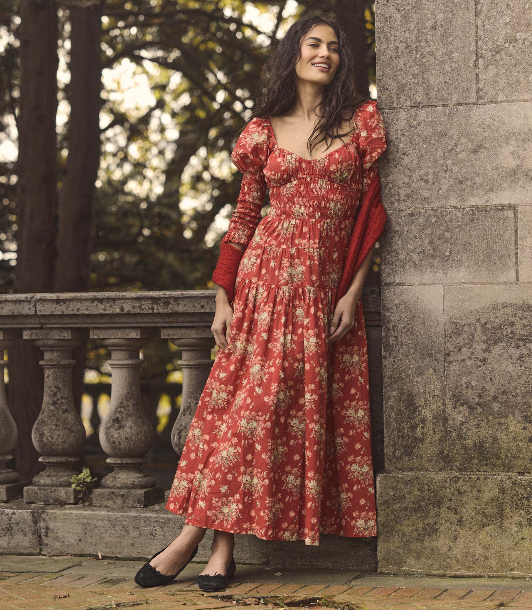 Seraphina Dress - Rosso Lantana Floral | DEN Rosso Lantana Floral / XXS Seraphina Dress - Rosso Lantana Floral | DEN Rosso Lantana Floral / XXS