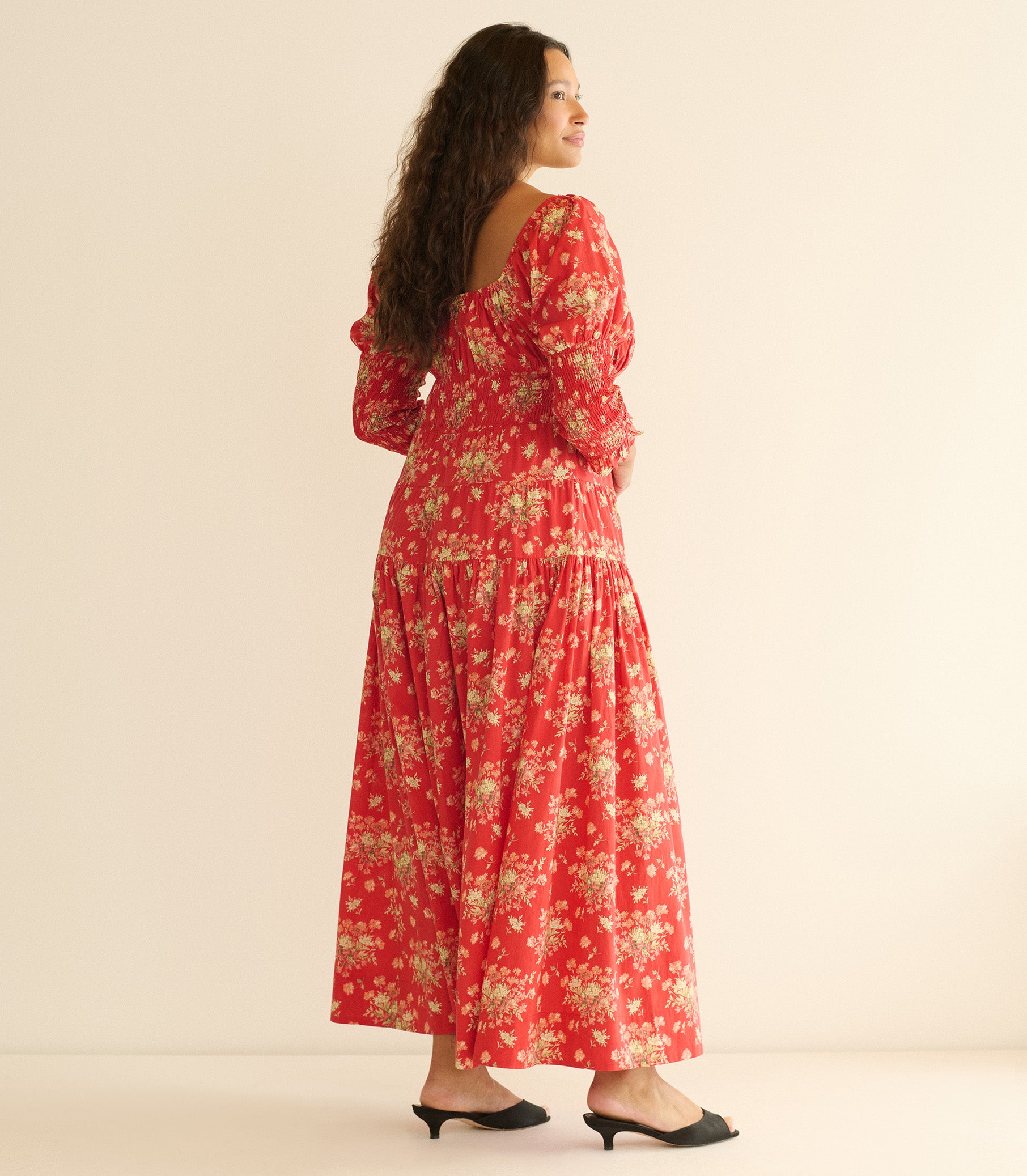 SERAPHINA DRESS -- ROSSO LANTANA FLORAL view 8