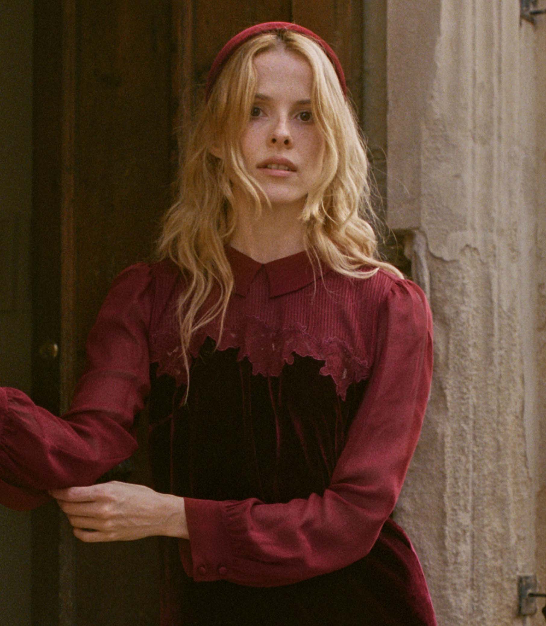SESTRI HEADBAND -- CRIMSON VELVET view 3