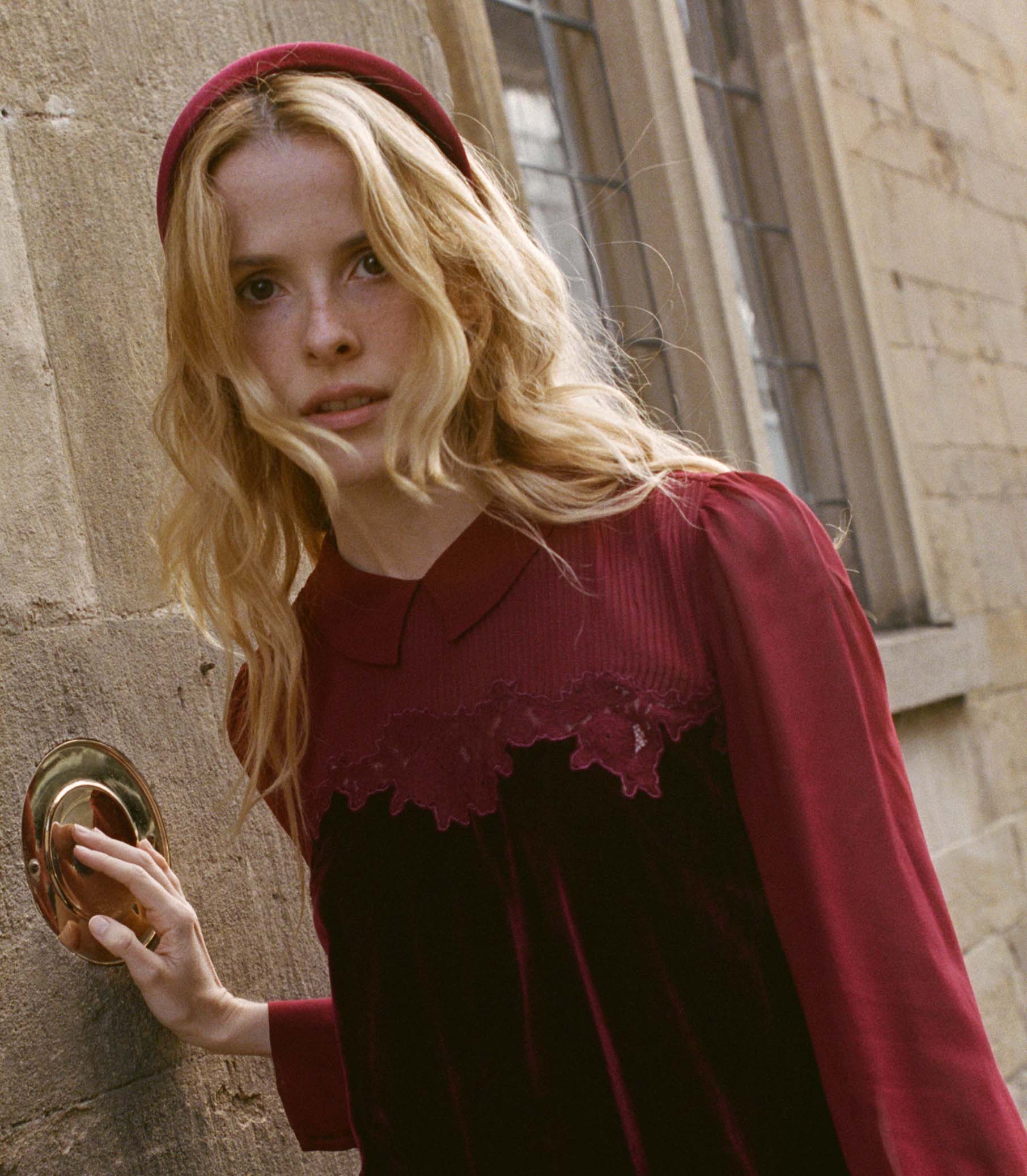 SESTRI HEADBAND -- CRIMSON VELVET view 4