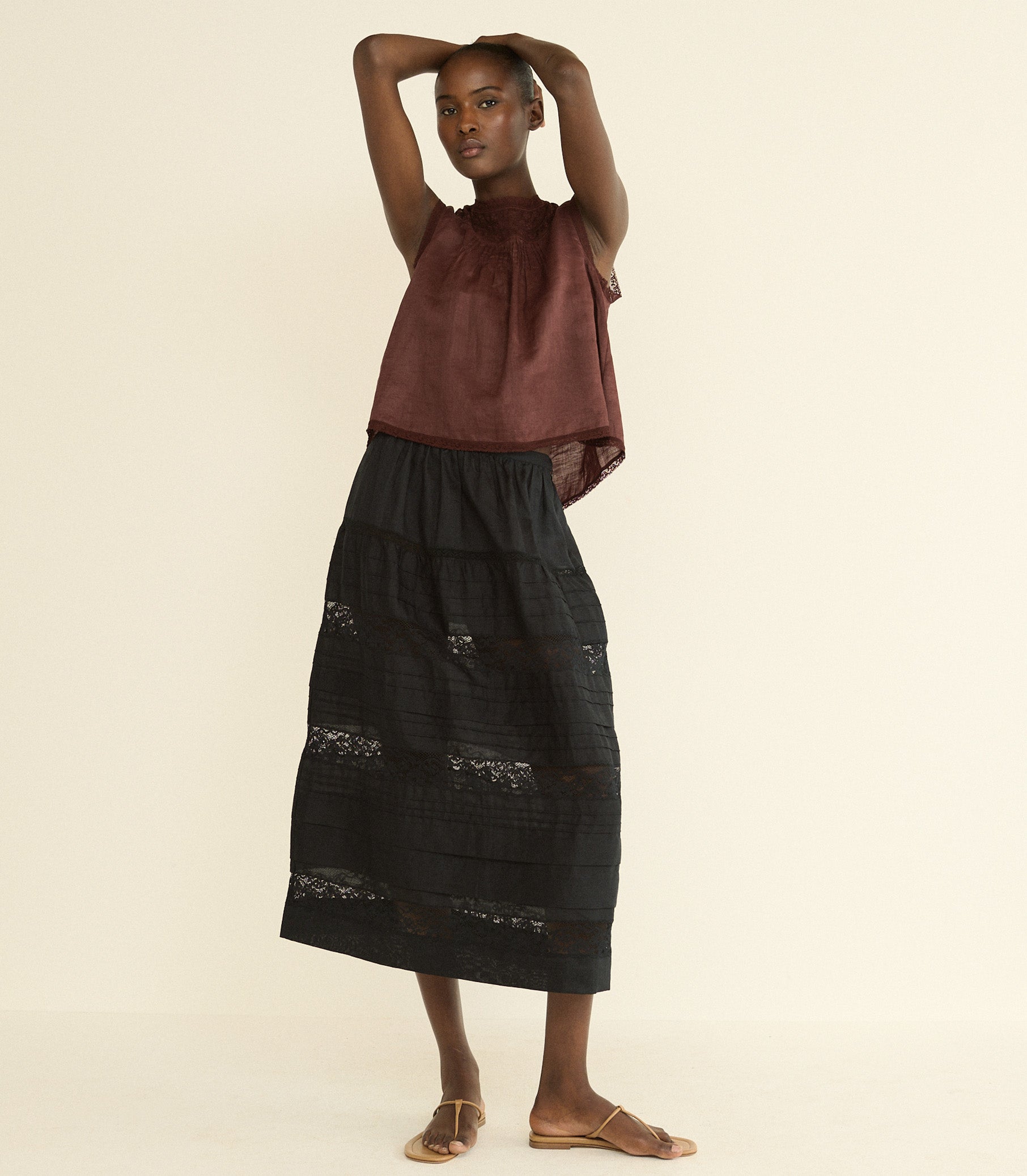 SIDRA SKIRT -- BLACK view 4
