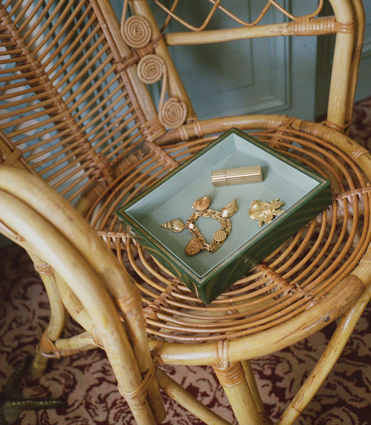 DÔEN &amp; TROVE SMALL JEWELRY TRAY -- OLIVE GREEN view 4
