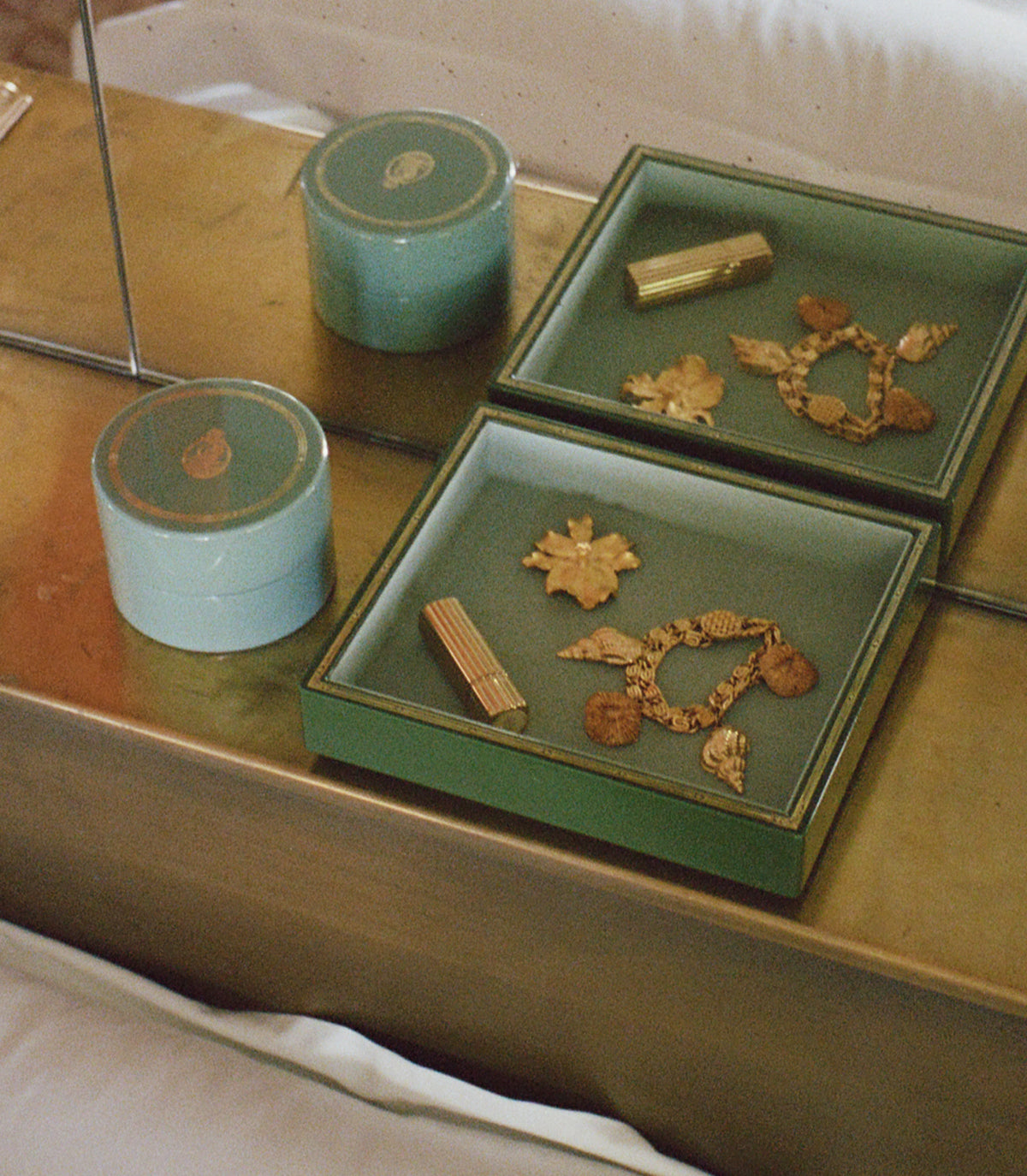 DÔEN & TROVE SMALL JEWELRY TRAY -- OLIVE GREEN