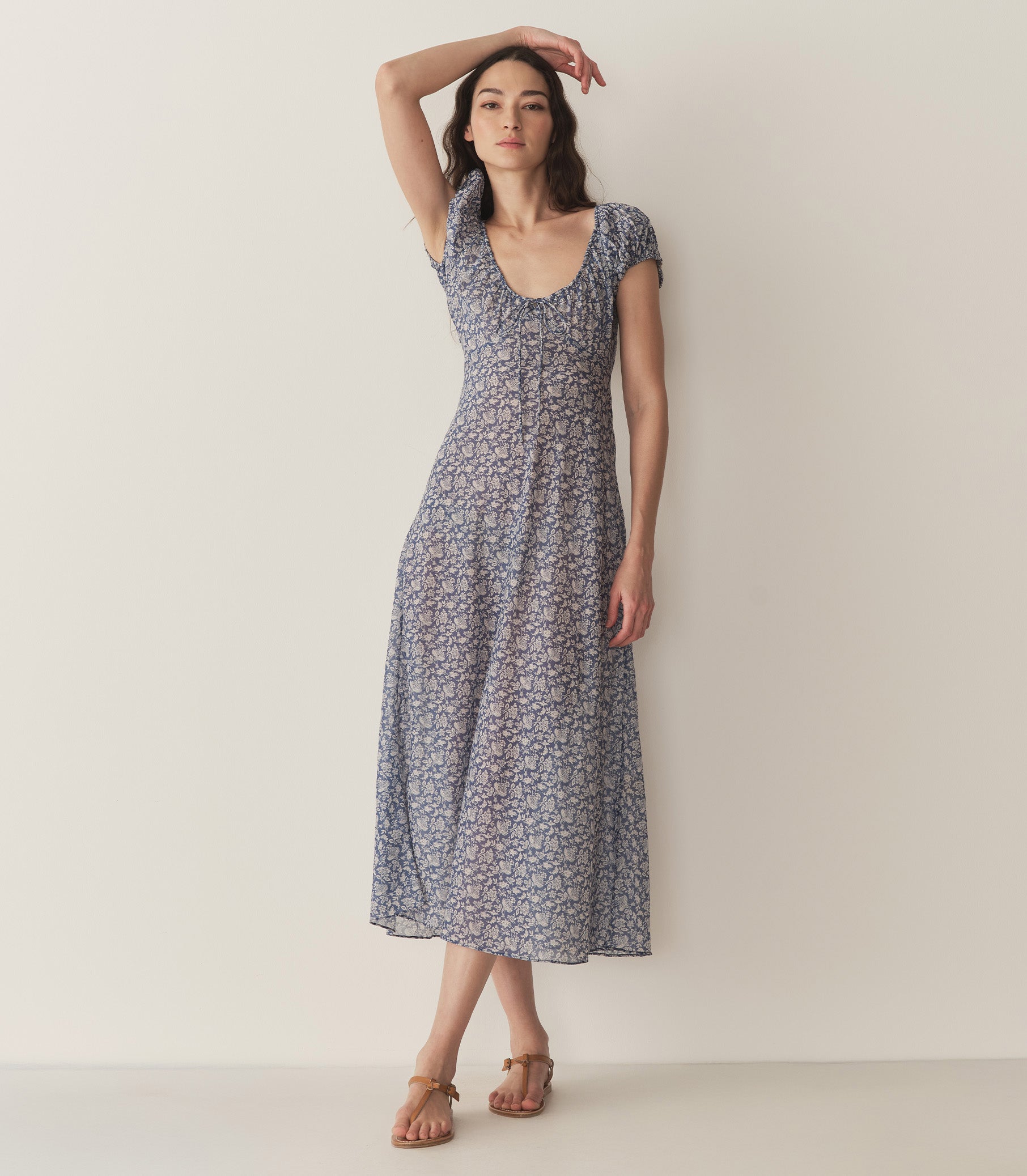 HMD -- SOFIA DRESS -- BLUE PORCELAIN TEA FLORAL view 1
