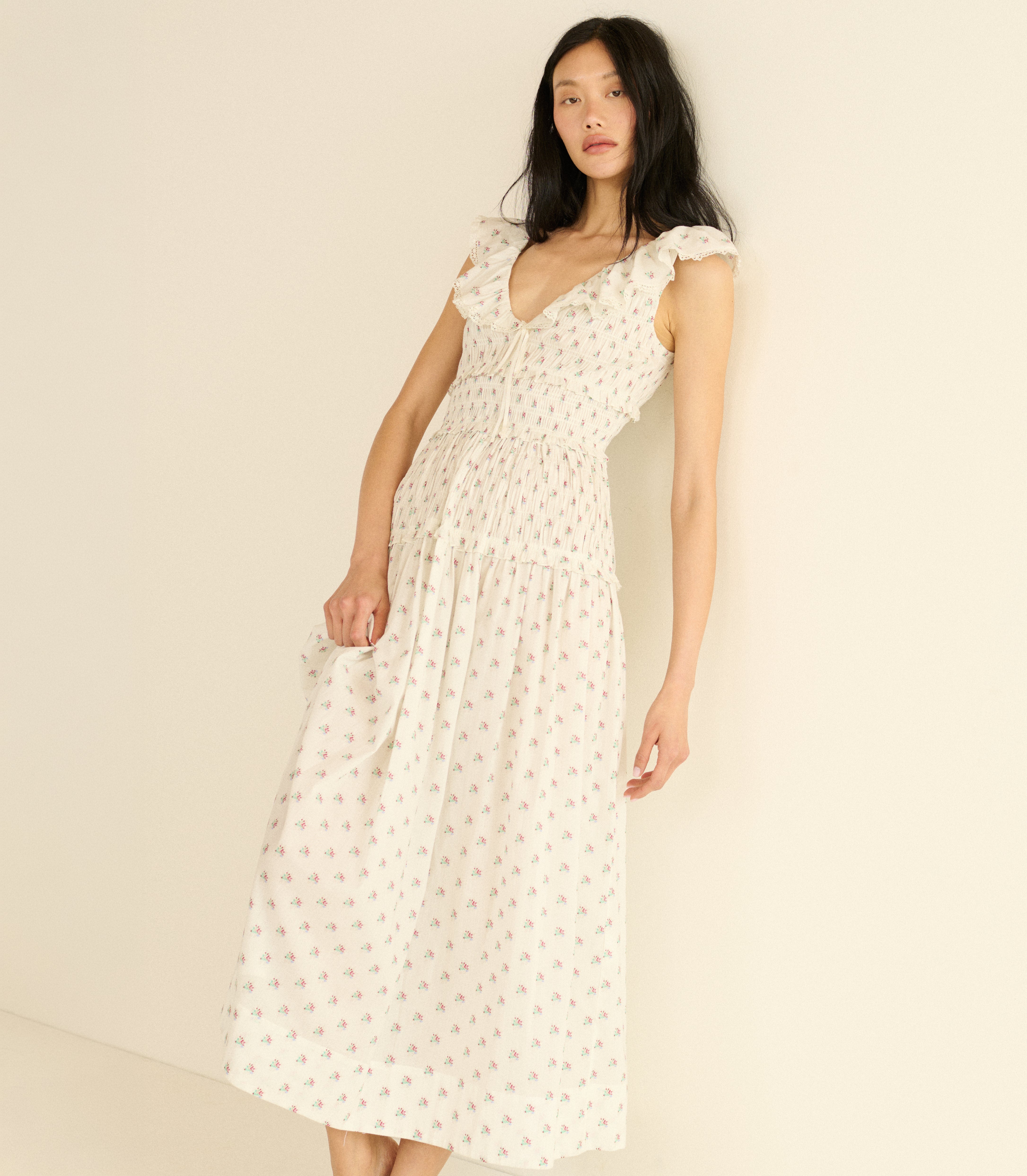 DOEN Sorina Dress - Petit Posy Calico, 100% natural fabric dresses