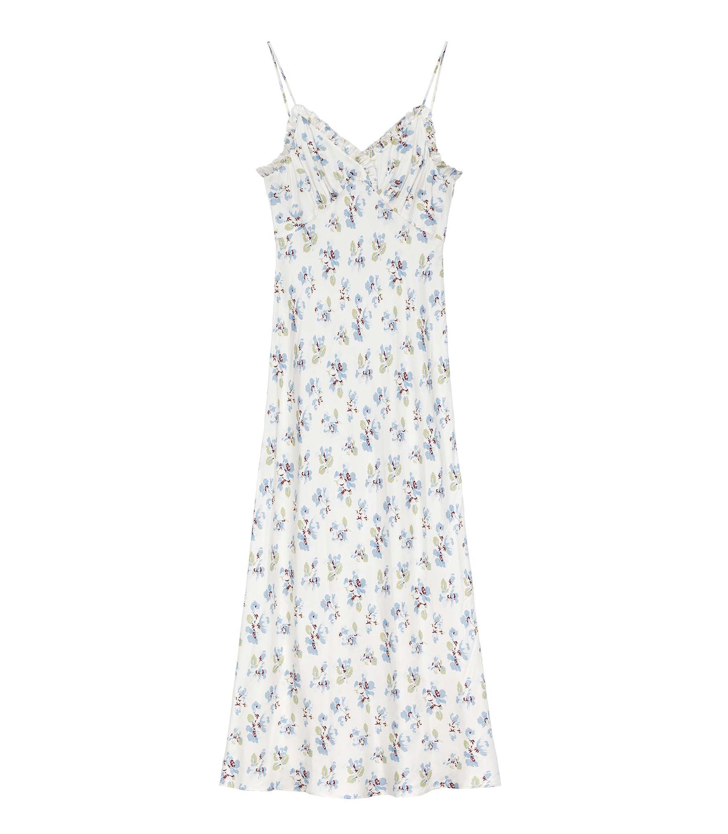 SANDIA DRESS -- BLEU FROLICKING FLORAL