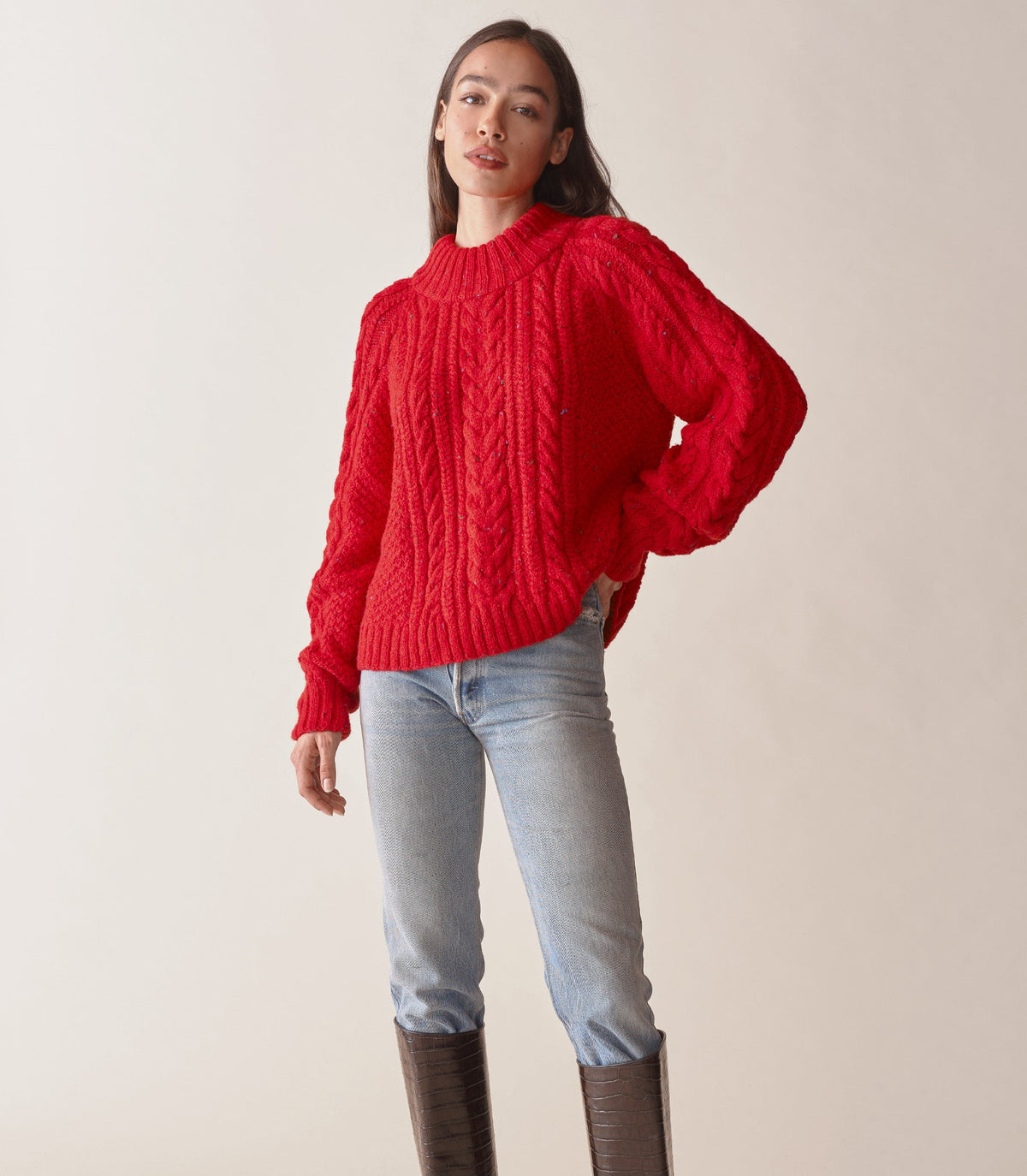 HMD -- SERENA SWEATER -- RED SUMAC