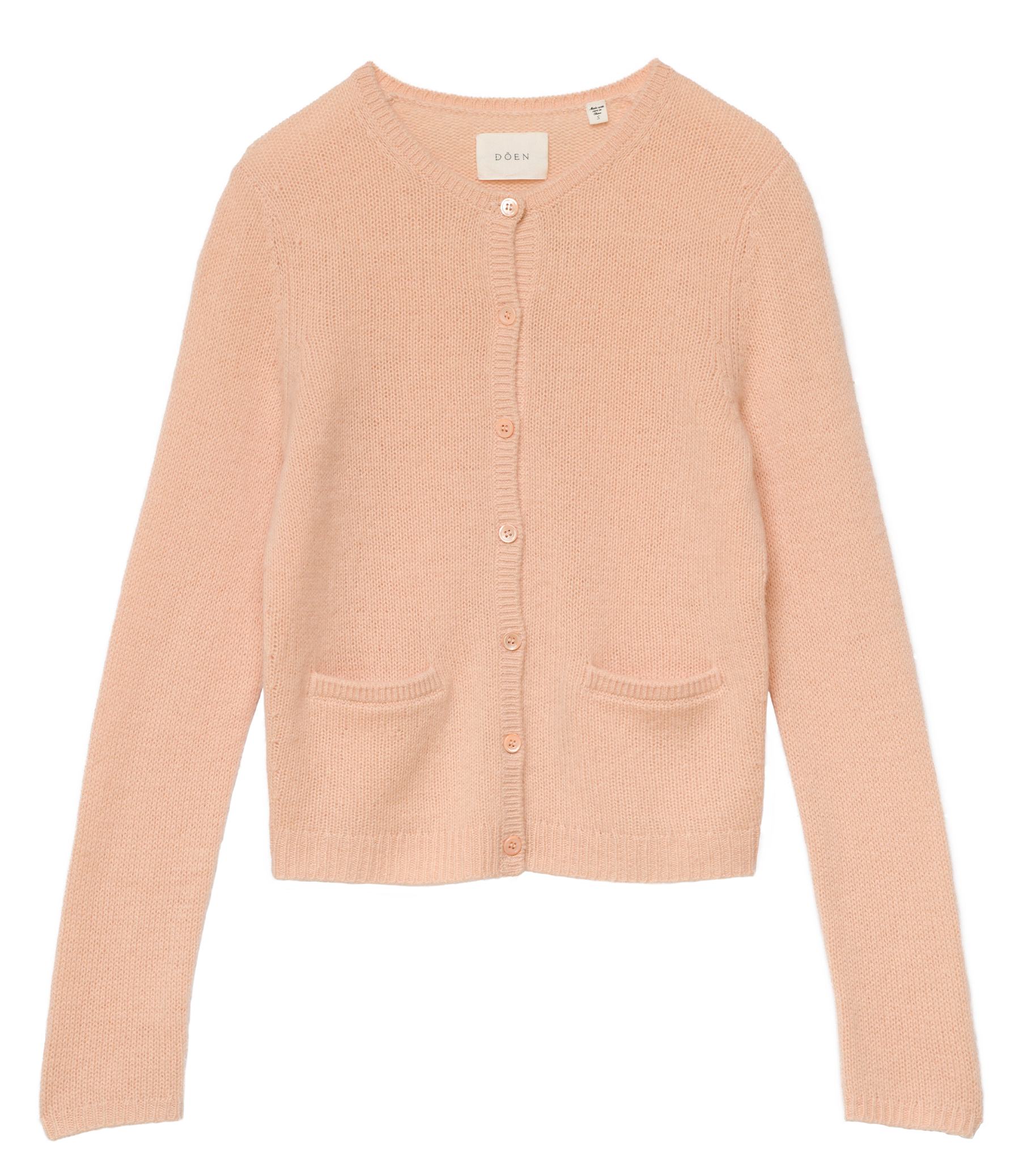 Thea Cashmere Cardigan - Light Peach Sorbet | DÔEN Thea Cashmere Cardigan - Light Peach Sorbet | DÔEN