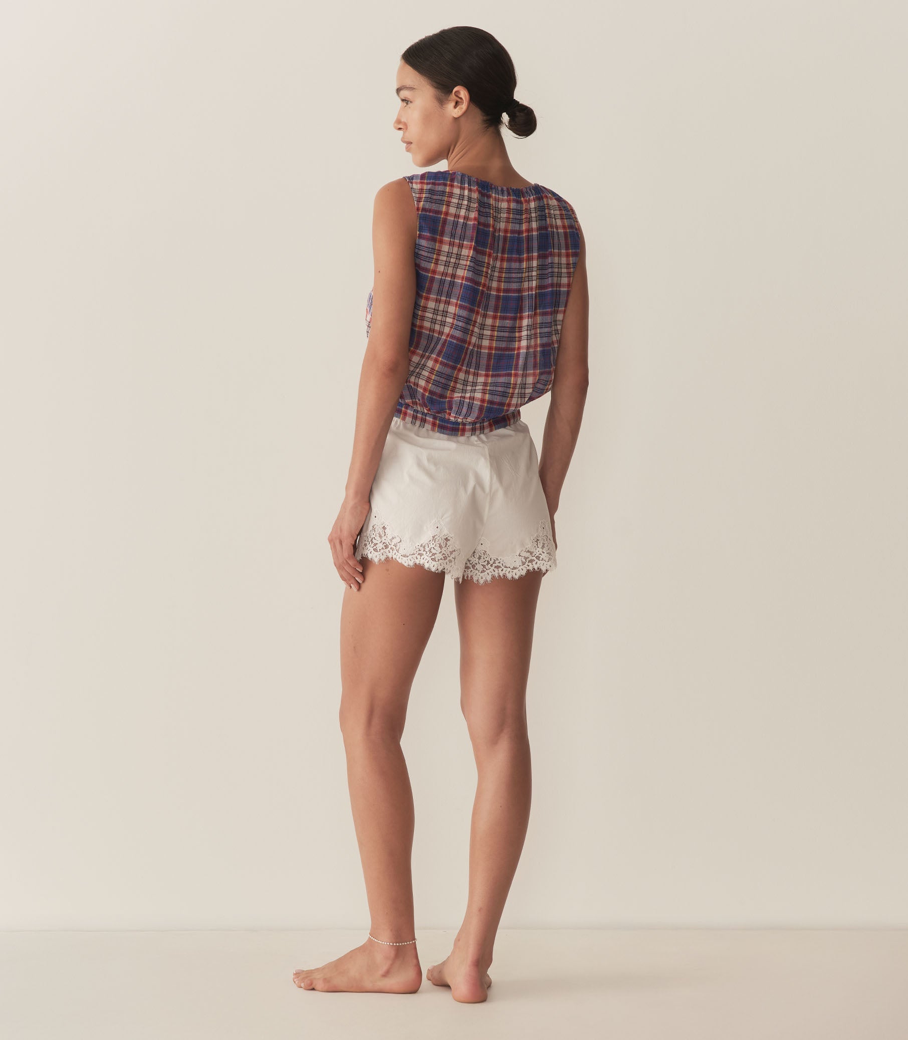 HMD -- THEO TOP -- COTE D'AZUR PLAID view 3
