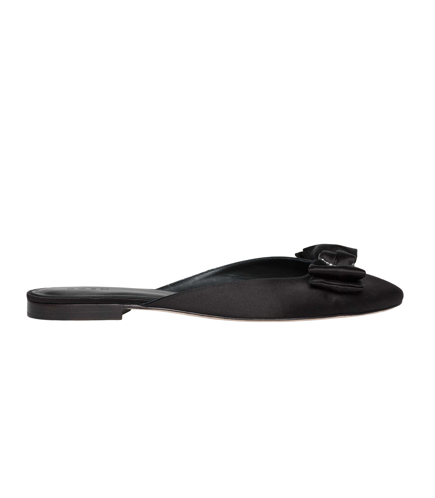 TILLY MULE -- BLACK SATIN