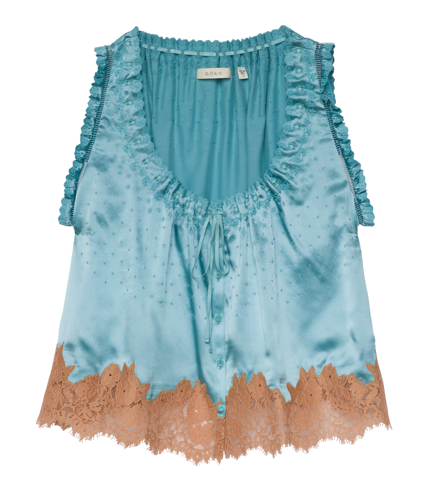 TOULOUSE TOP -- DEEP AQUAMARINE