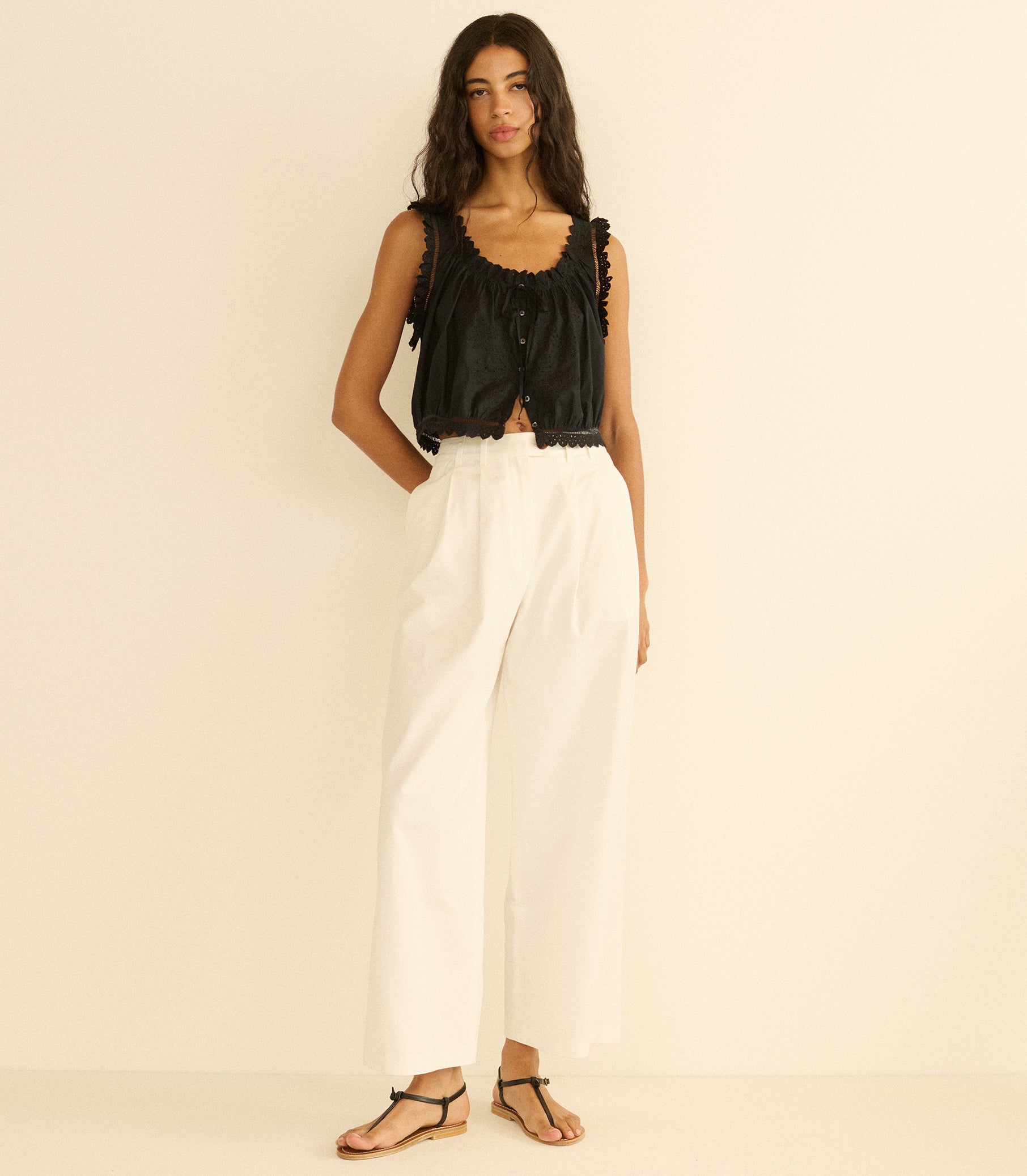 TRAVELER TOP -- BLACK view 2
