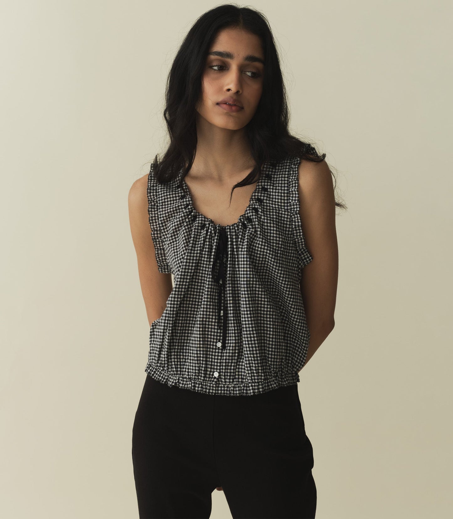 HMD -- TRAVELER TOP -- LA MADDALENA GINGHAM