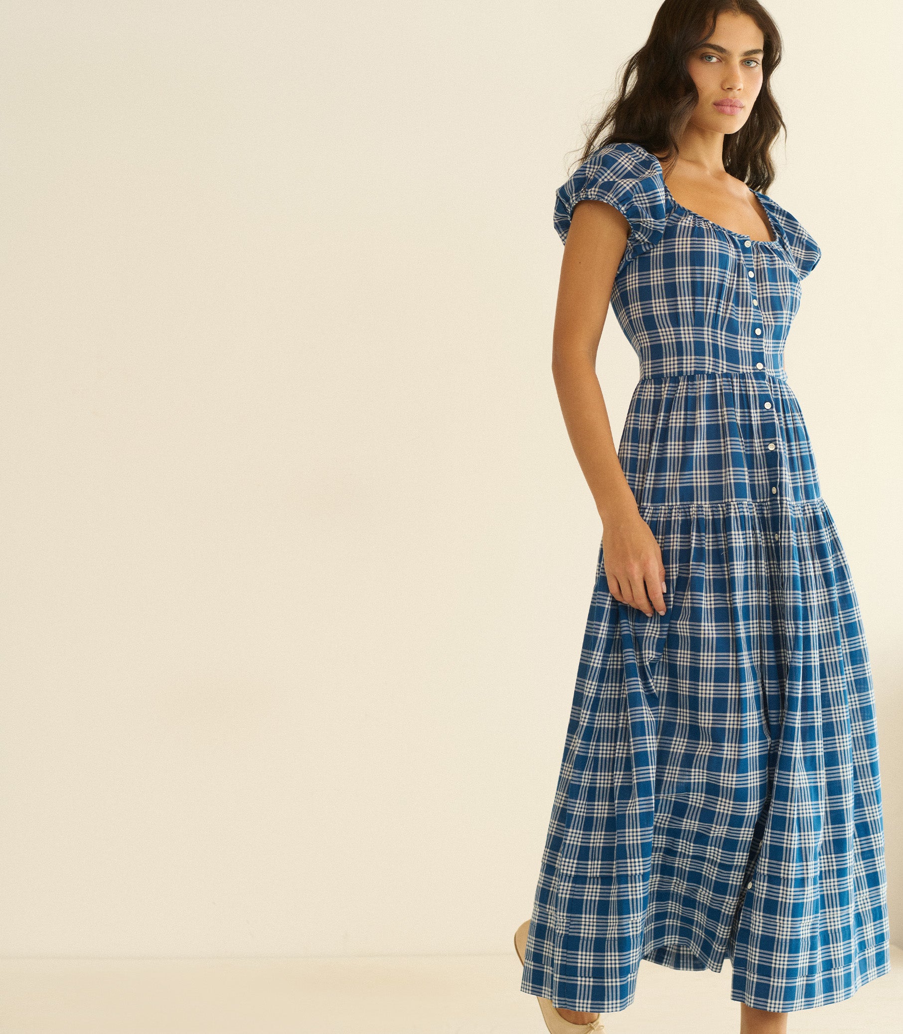 VALENNE DRESS -- DORSET PLAID view 2
