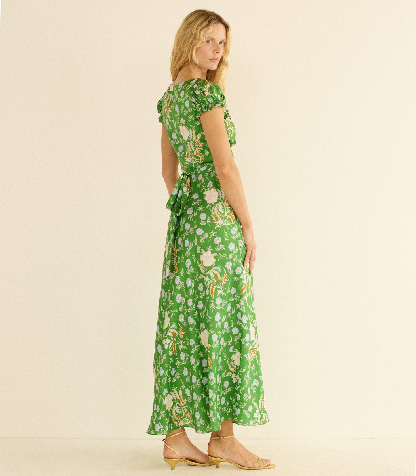 VALERINE DRESS -- EMERALD HOLLYHOCK HILLS