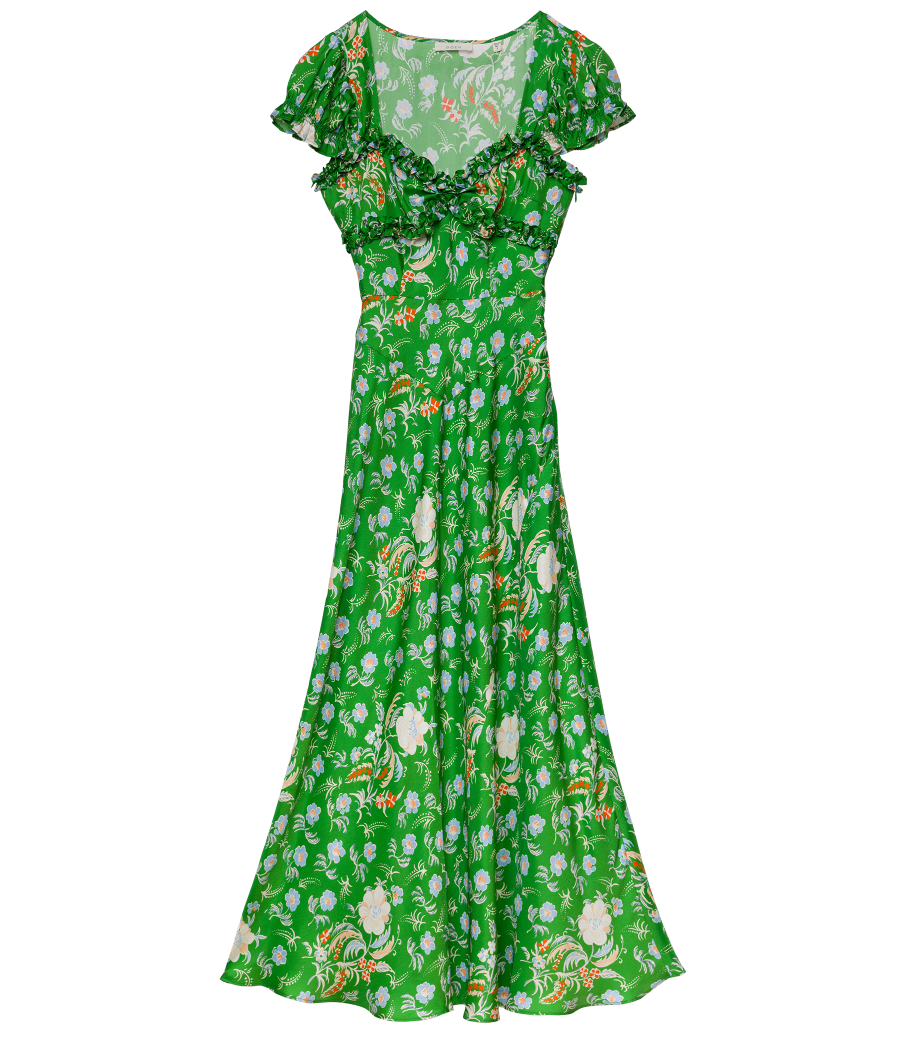 VALERINE DRESS -- EMERALD HOLLYHOCK HILLS view 7
