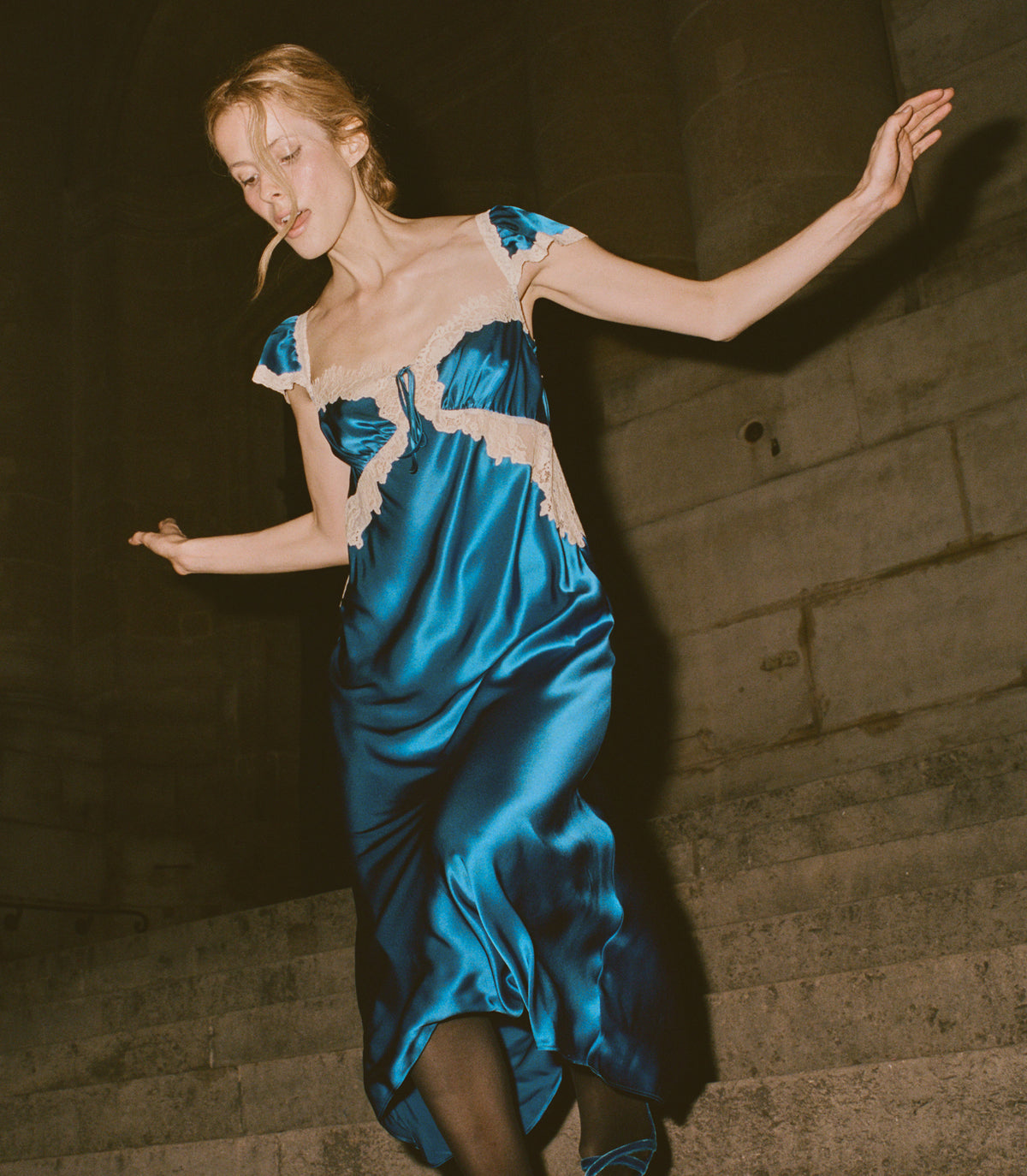 VALLINE DRESS -- SAPPHIRE view 2
