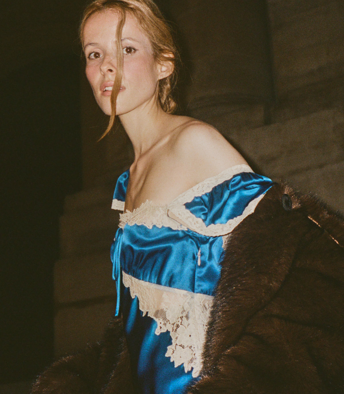 VALLINE DRESS -- SAPPHIRE view 4
