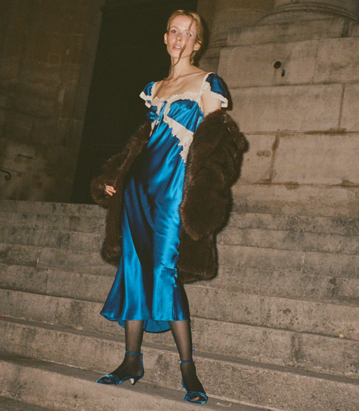 VALLINE DRESS -- SAPPHIRE view 5
