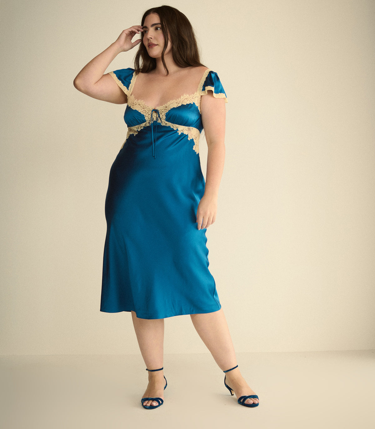 VALLINE DRESS -- SAPPHIRE view 6
