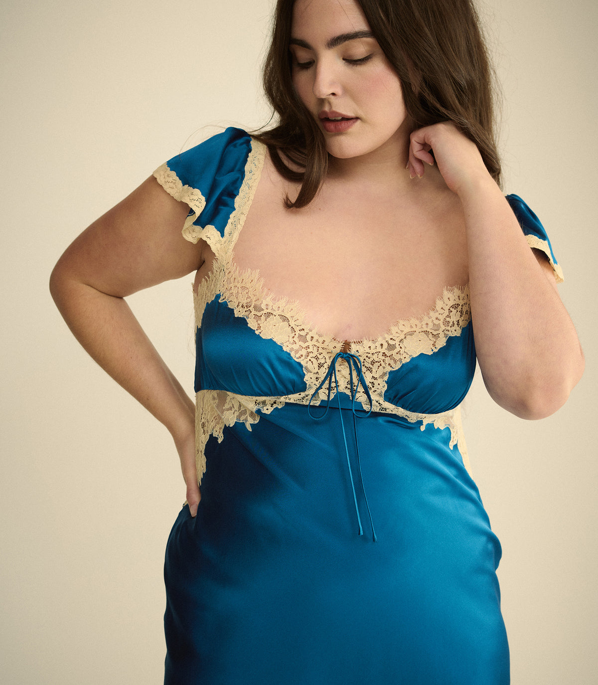 VALLINE DRESS -- SAPPHIRE view 7
