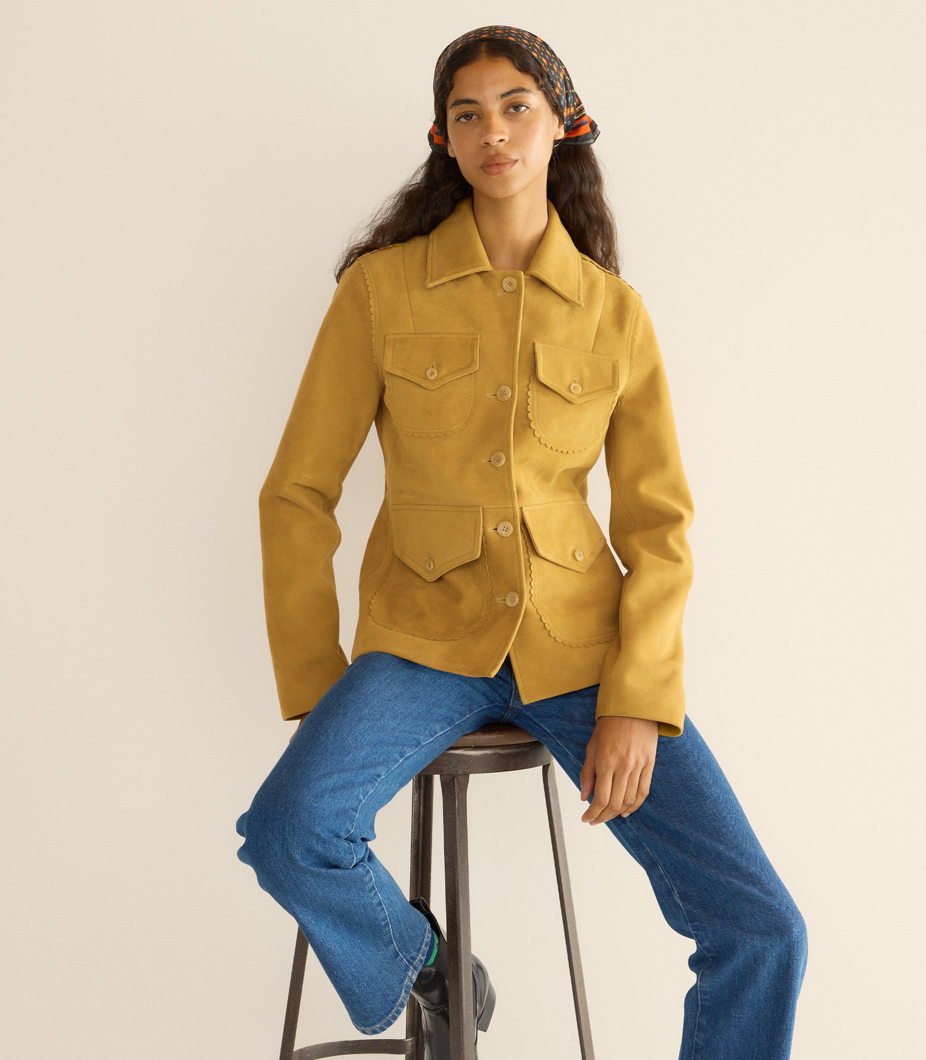 VARTAN JACKET -- WILD CHICORY view 5