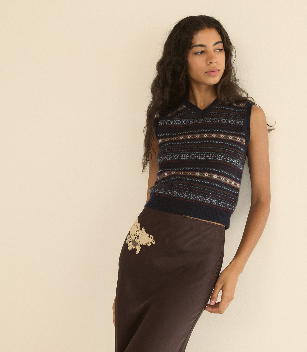 VINCENT VEST -- NAVY DASHWOOD FAIR ISLE view 2
