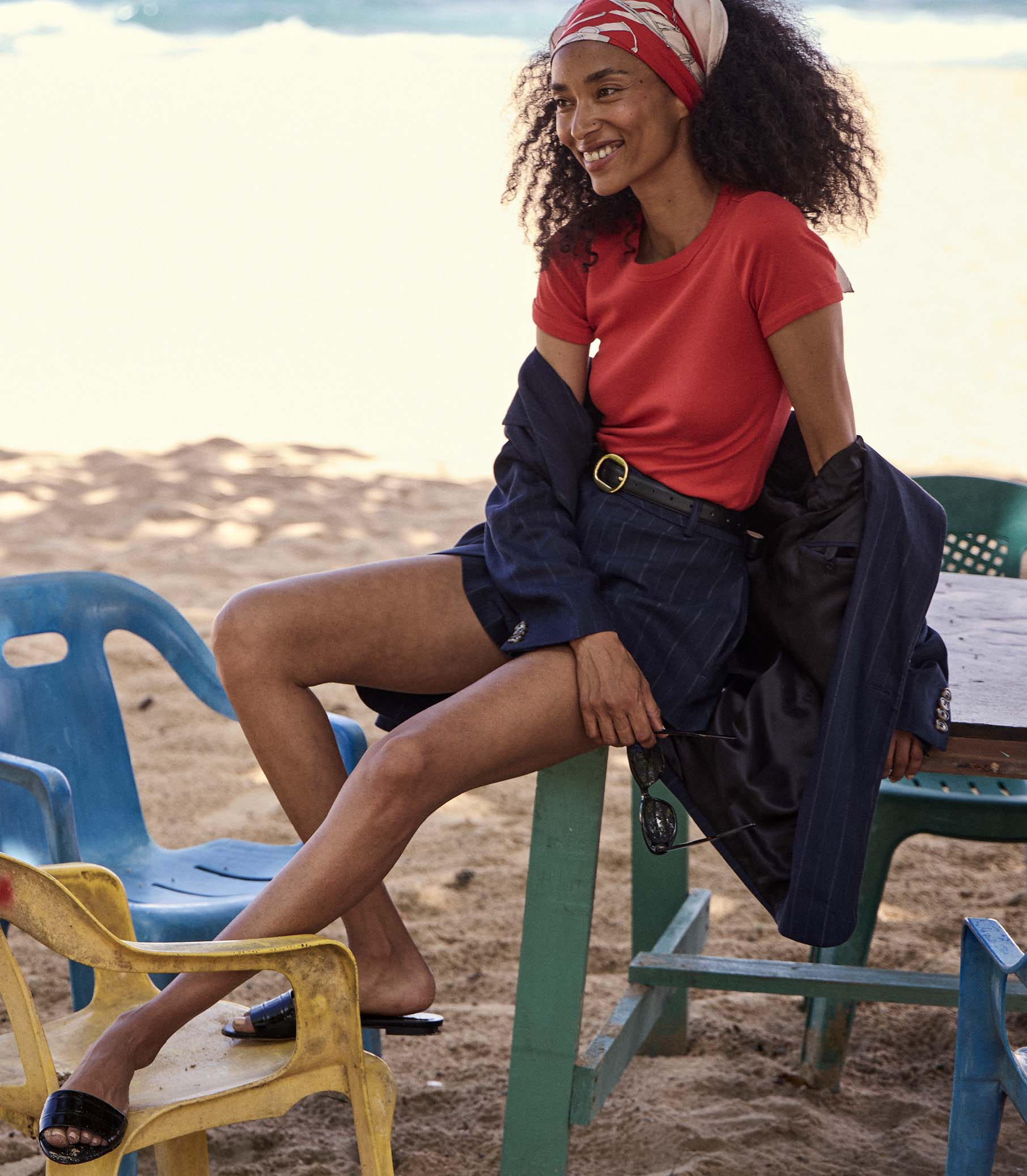 VIVI TEE -- SCARLET view 3