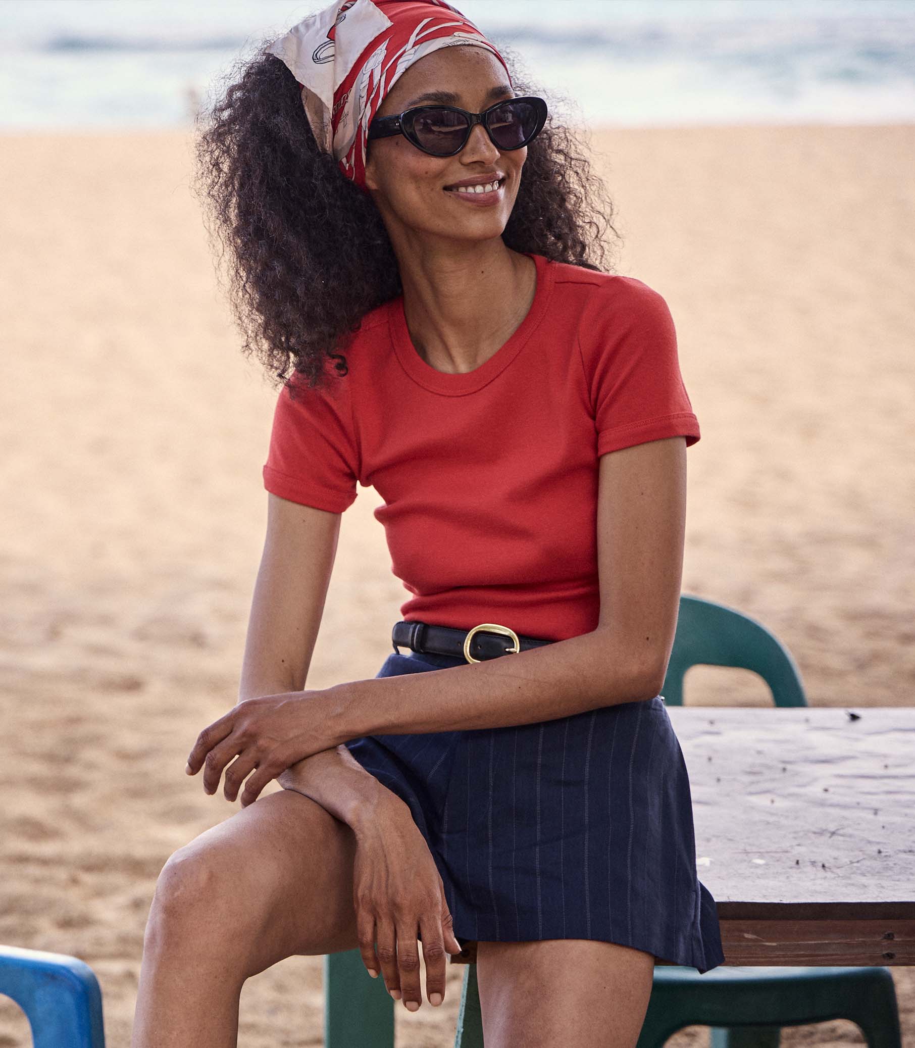 VIVI TEE -- SCARLET view 1