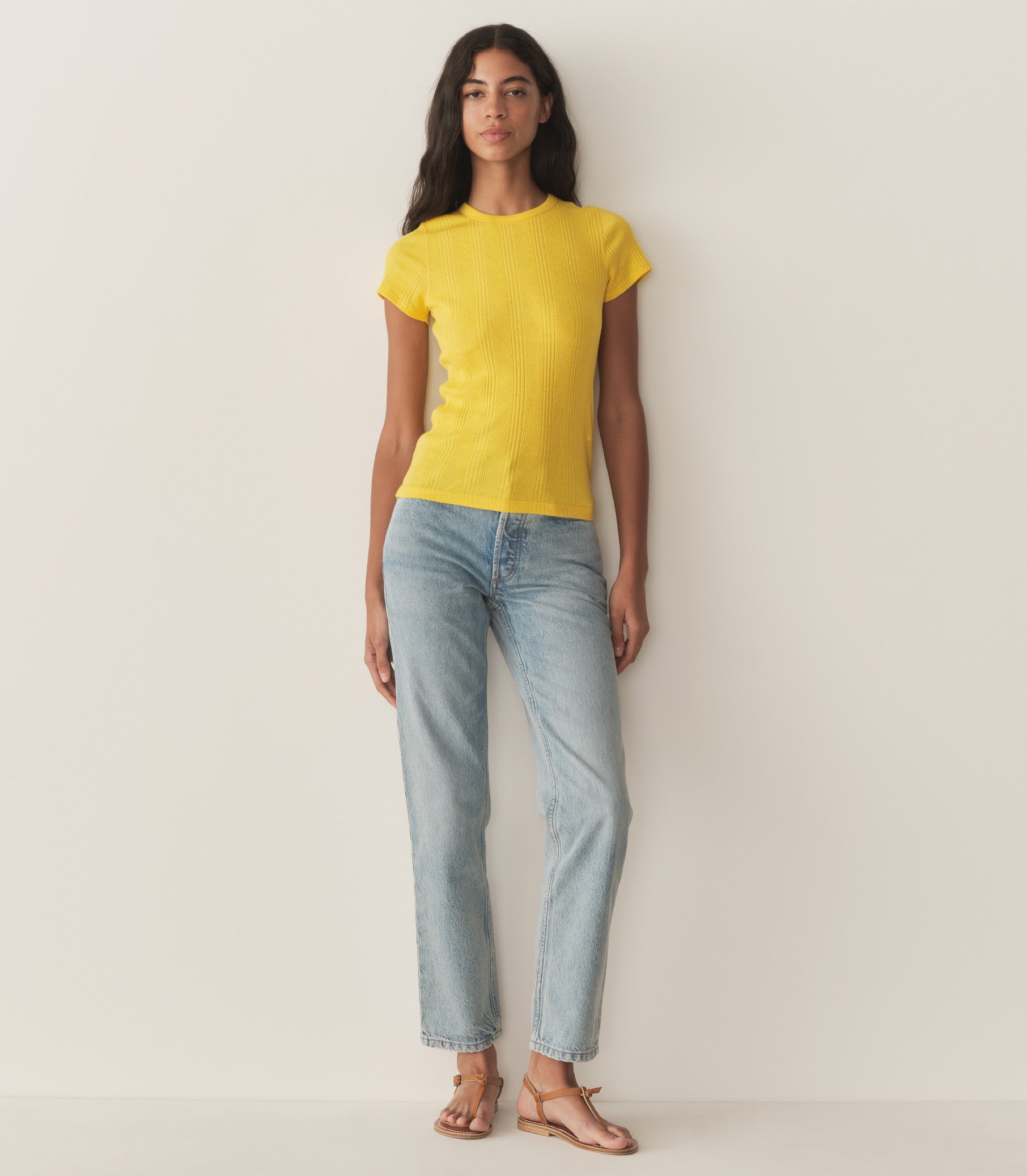 HMD -- VIVI CASHMERE TEE -- CITRUS view 6
