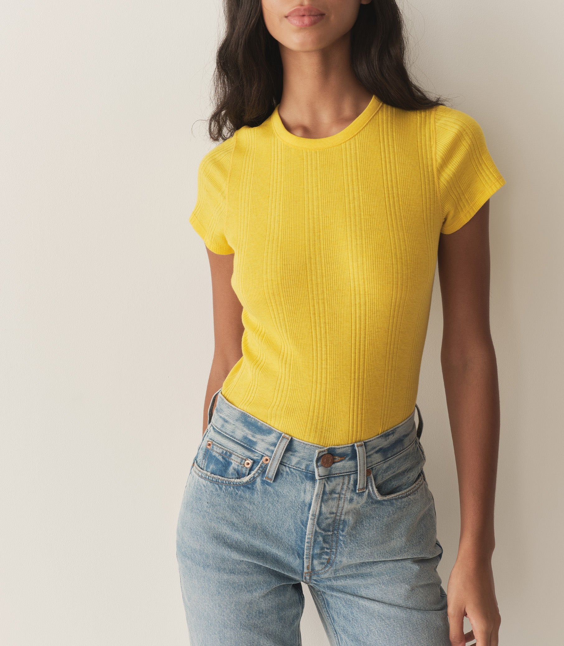 HMD -- VIVI CASHMERE TEE -- CITRUS view 3
