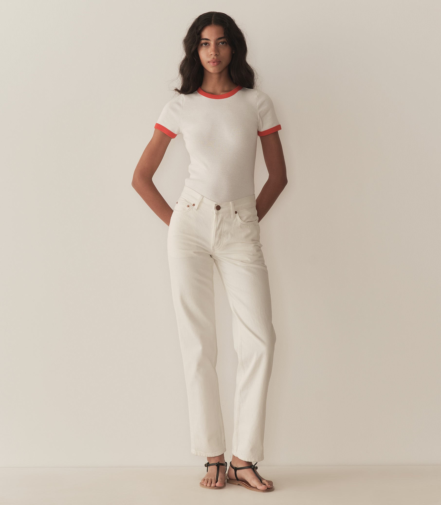 VIVI RINGER TEE -- SALT view 2