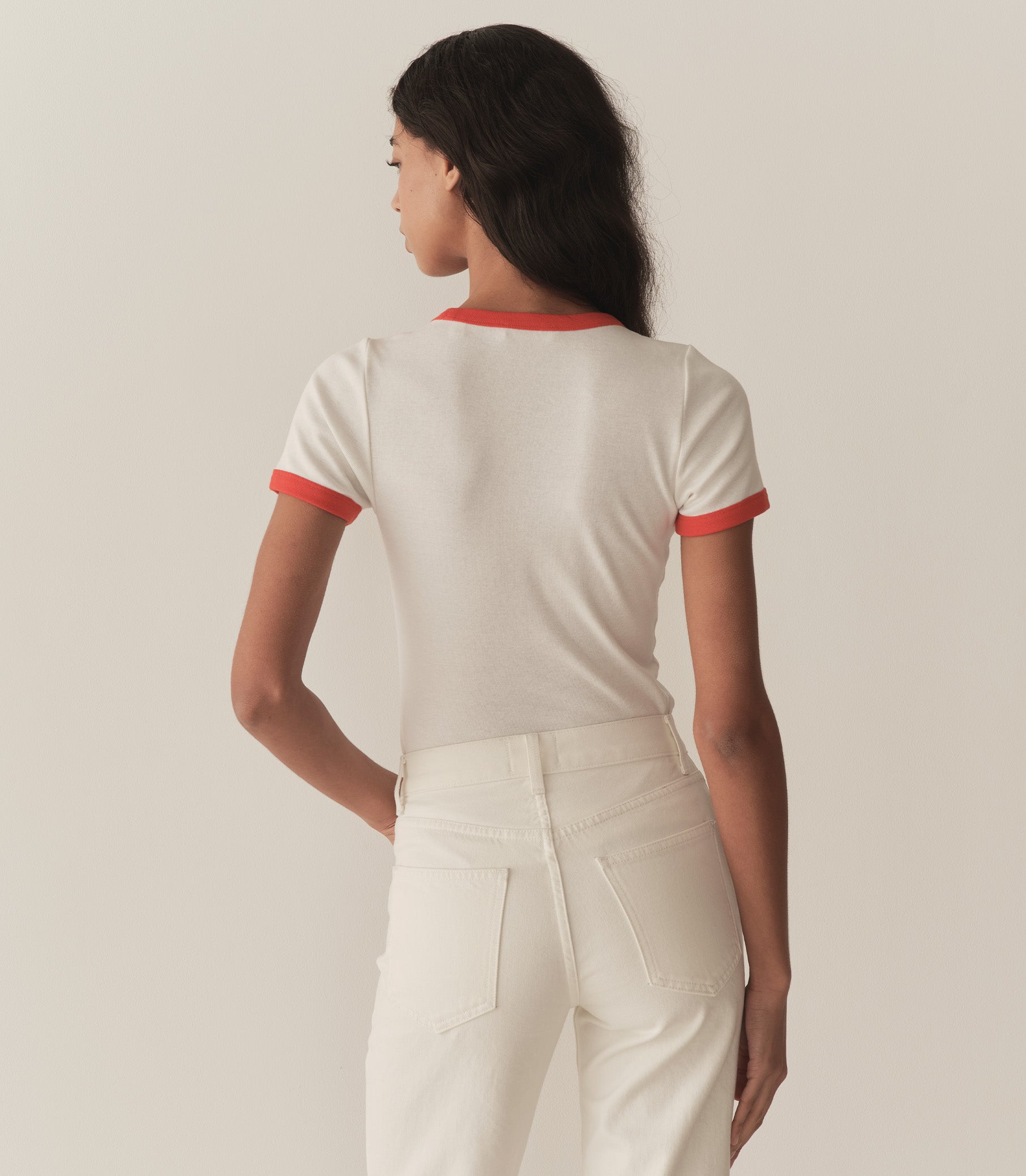 VIVI RINGER TEE -- SALT view 3
