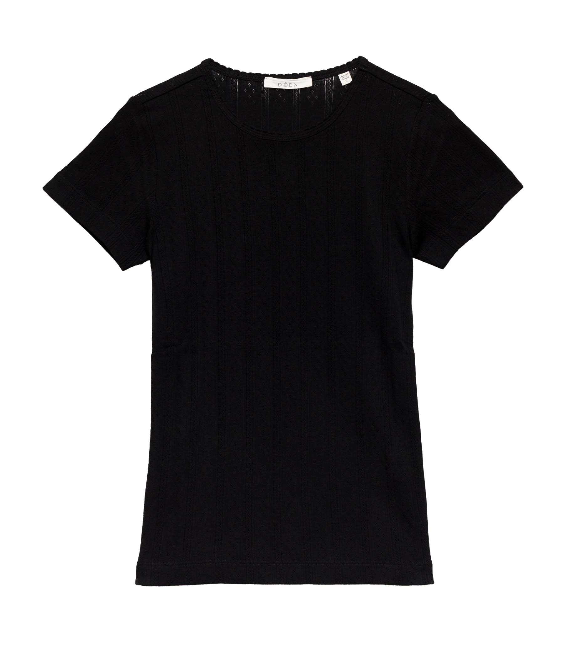 VIVI TEE -- BLACK QUELLE JOLIE POINTELLE view 4