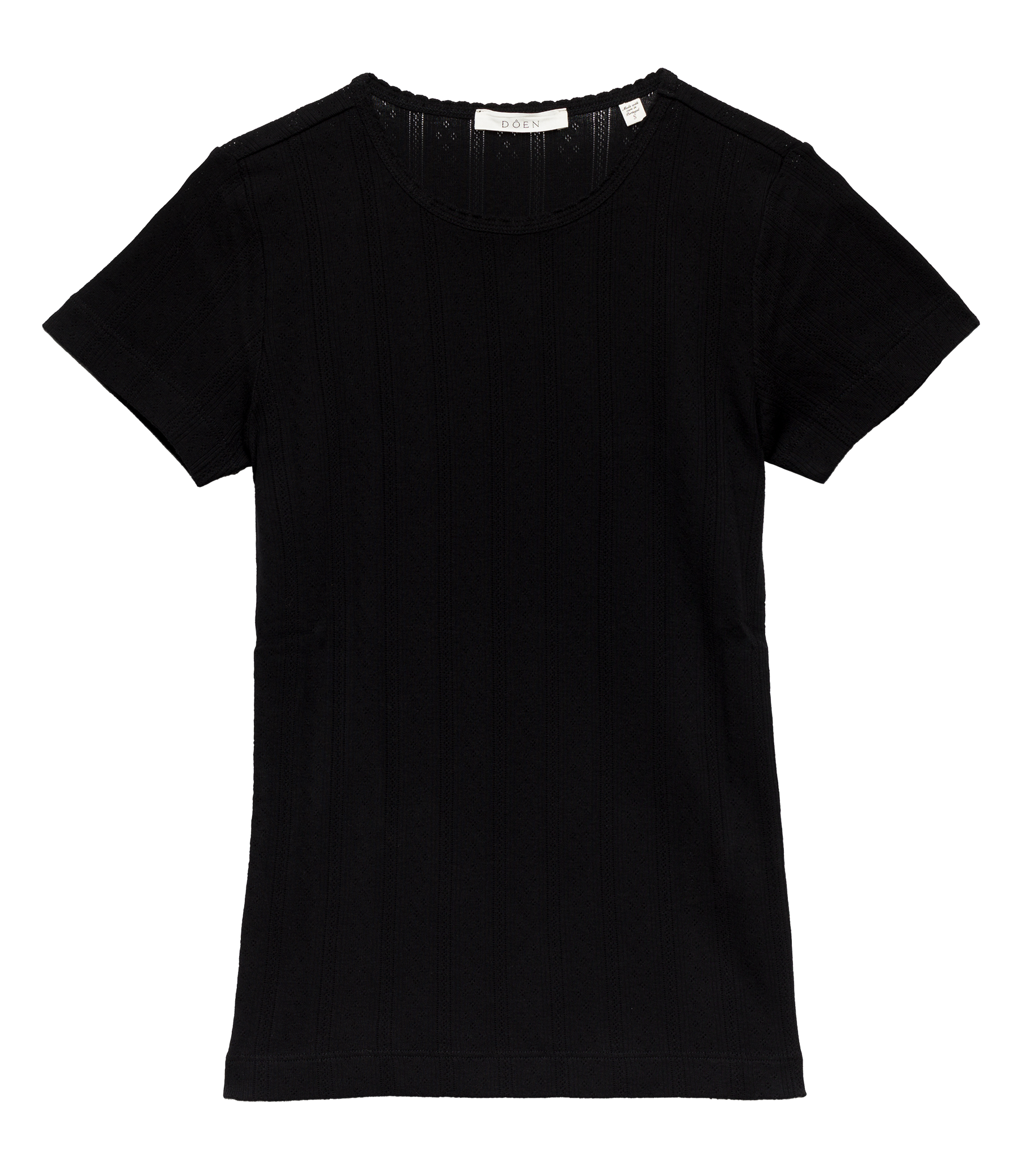 VIVI TEE -- BLACK QUELLE JOLIE POINTELLE view 4