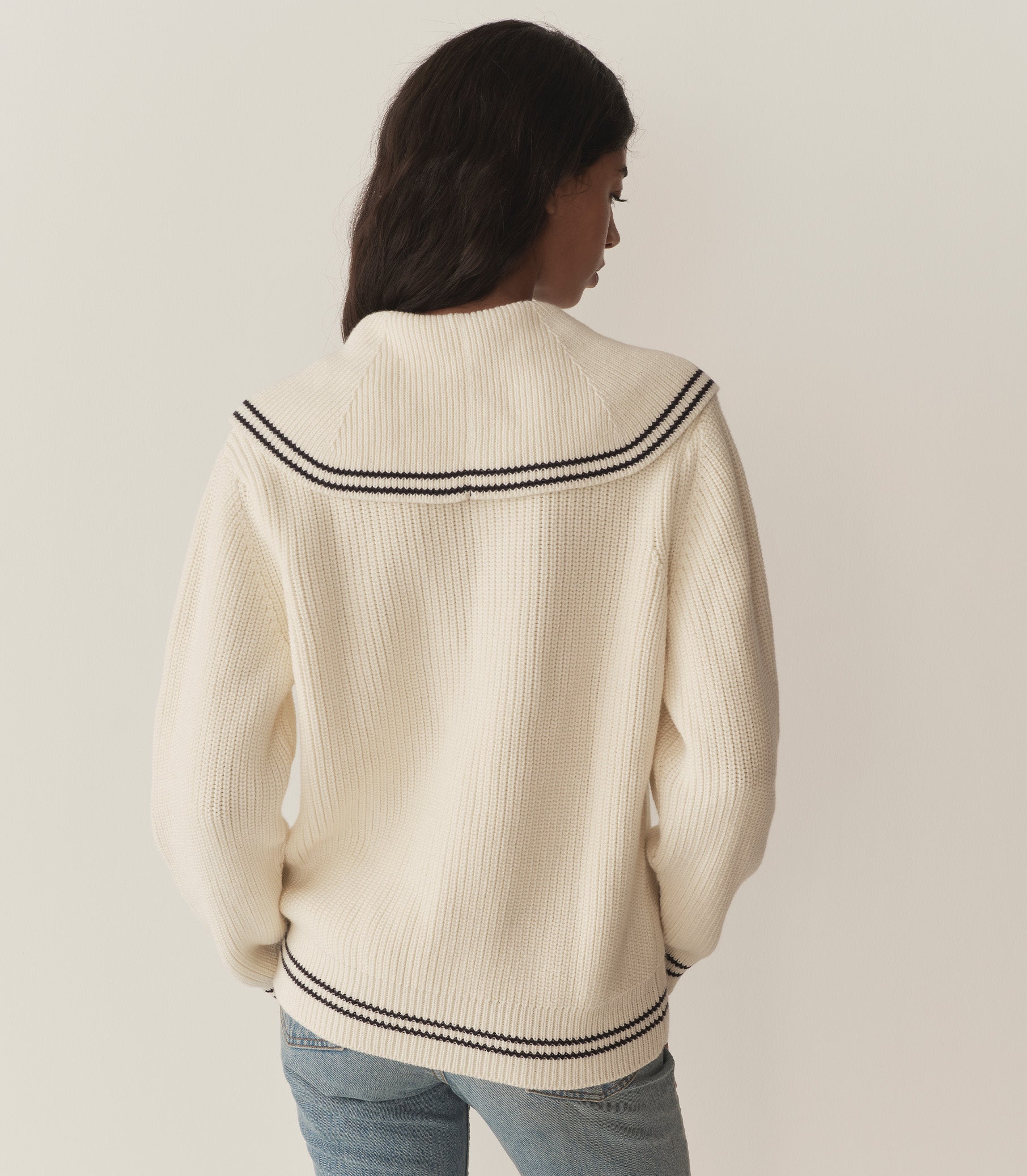 VOYAGE SWEATER -- IVORY view 4