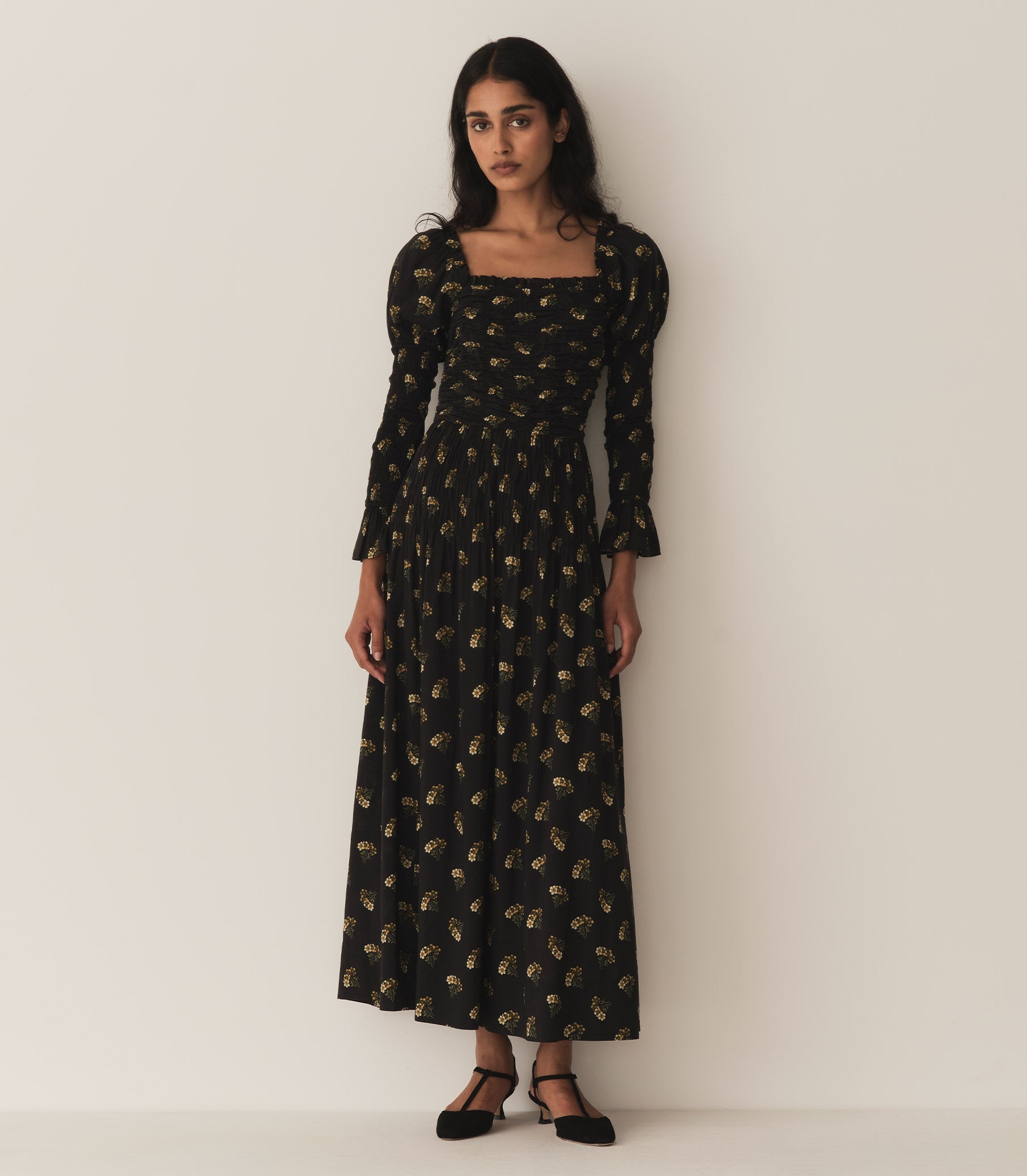 HMD -- WILMINA DRESS -- BUTTERCUP BOUQUET view 3
