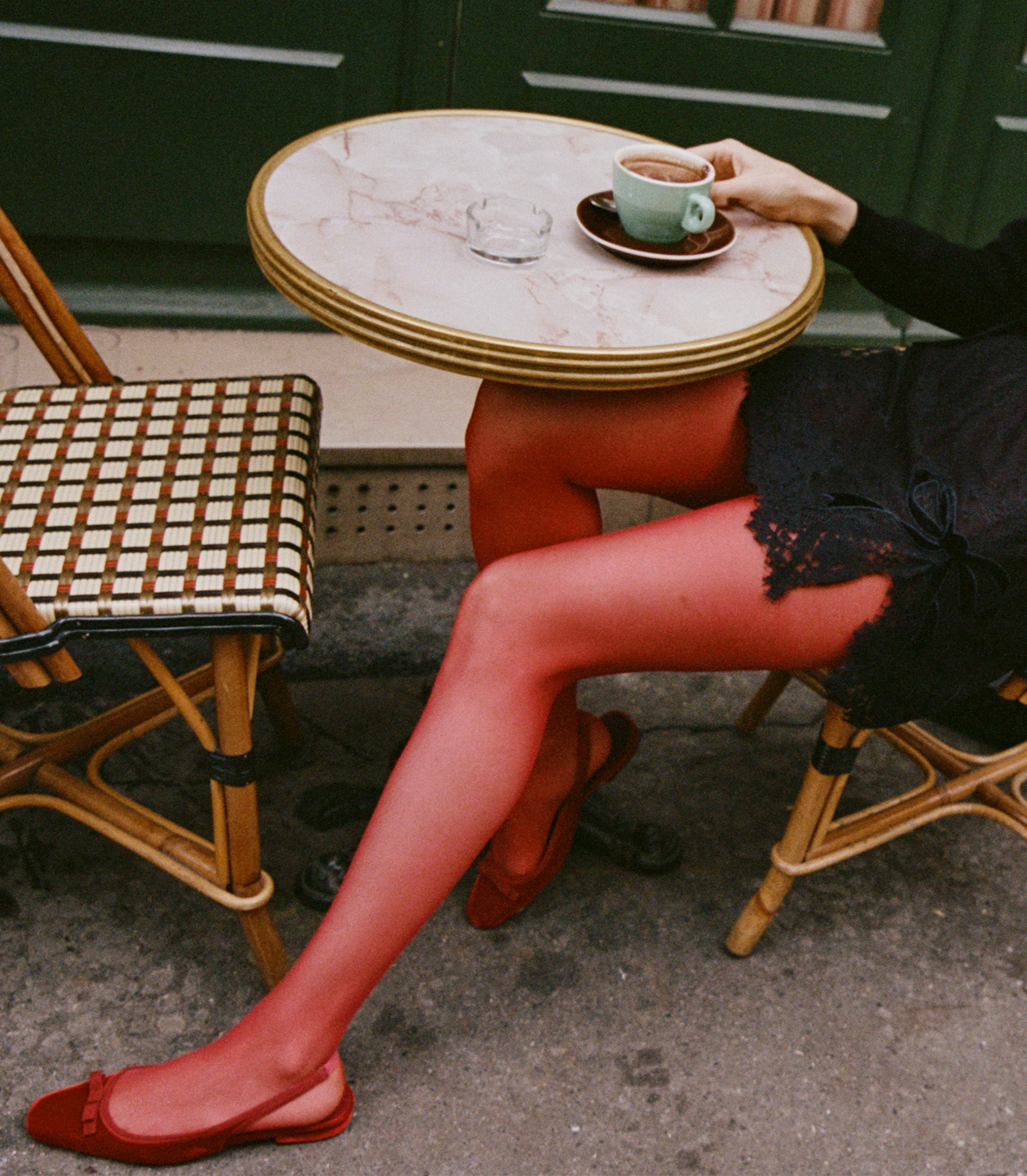WOLFORD INDIVIDUAL 20 TIGHTS -- SOFT CHERRY view 2