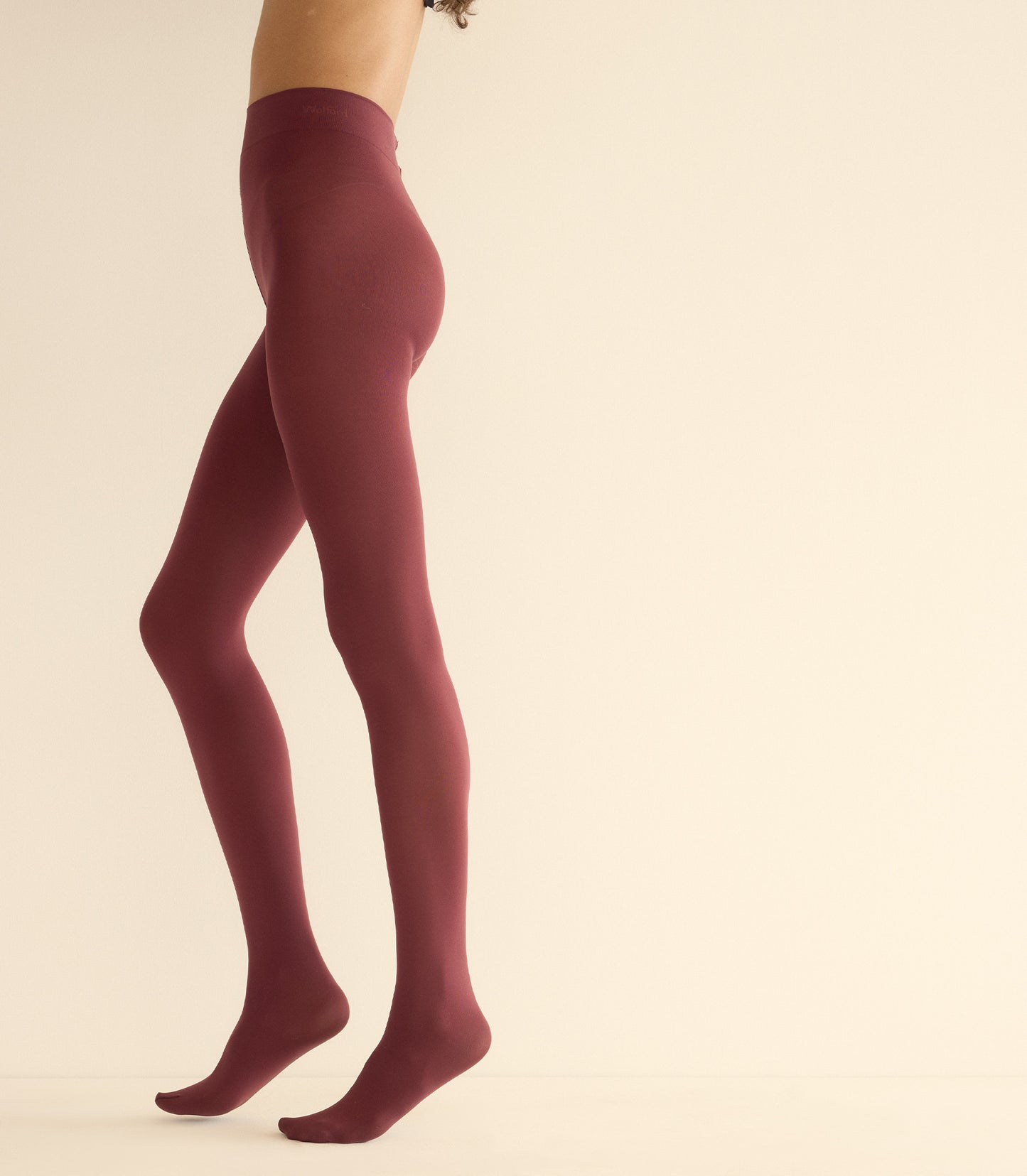 WOLFORD VELVET DE LUXE 66 TIGHTS -- MIDNIGHT RED