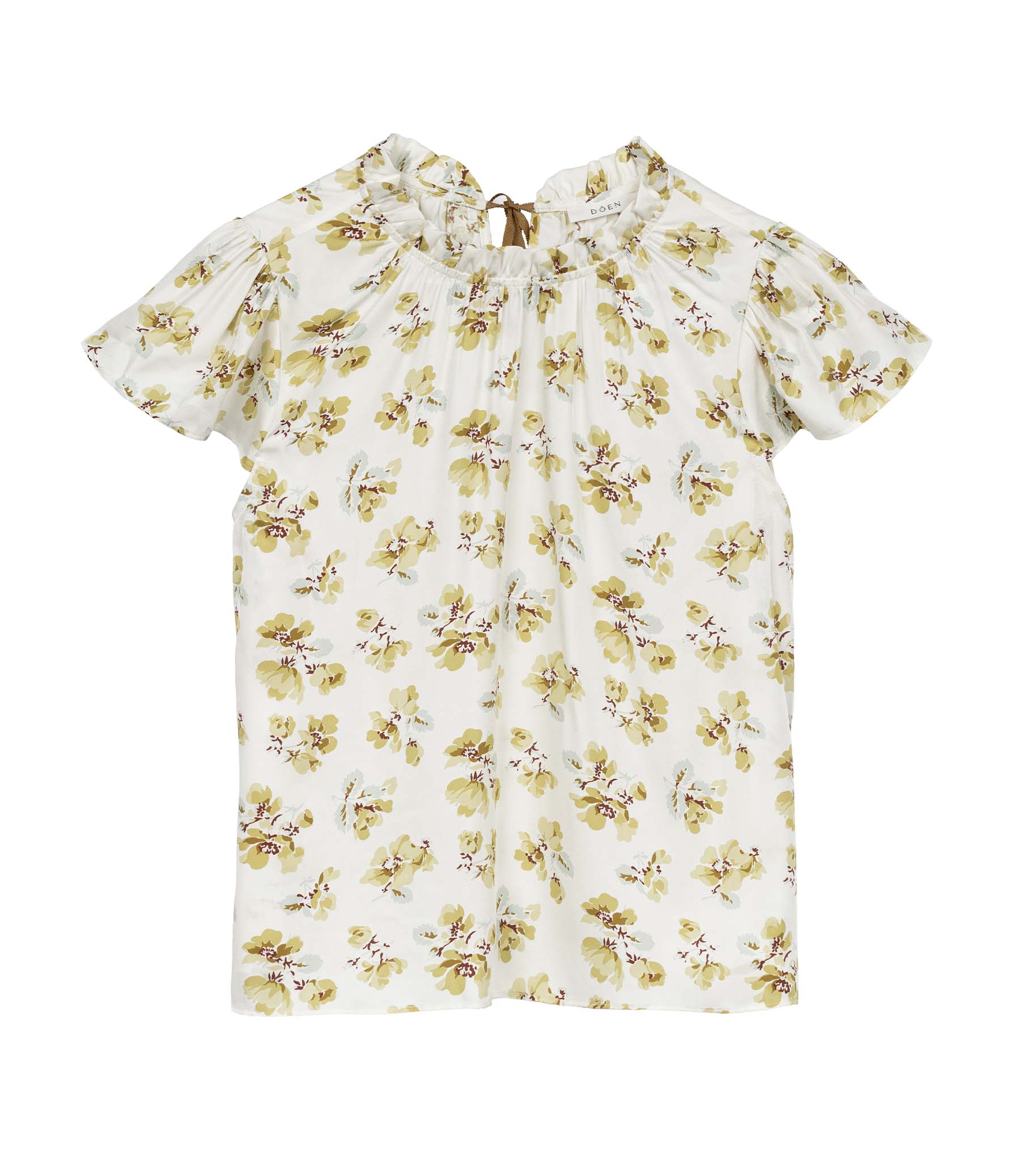 YVIE TOP -- GOLD FROLICKING FLORAL view 7