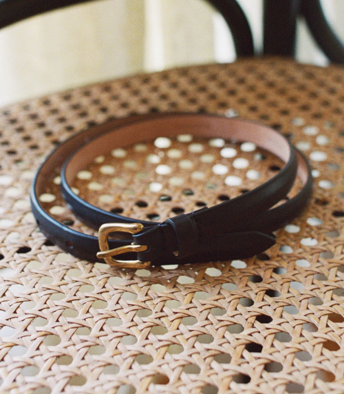 ZAZA BELT -- BLACK NAPPA