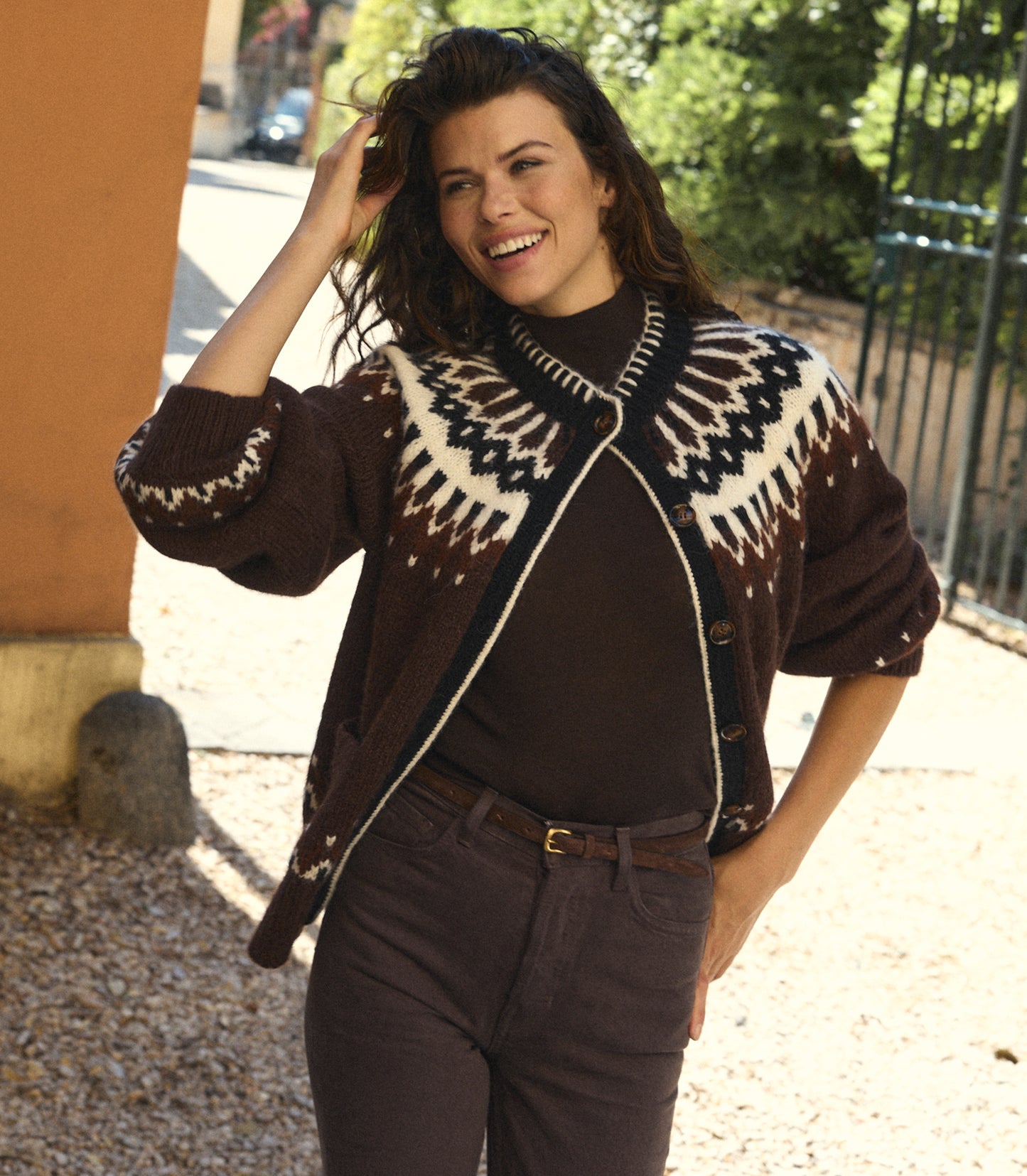 ZAZA BELT -- EQUESTRIAN BROWN SUEDE